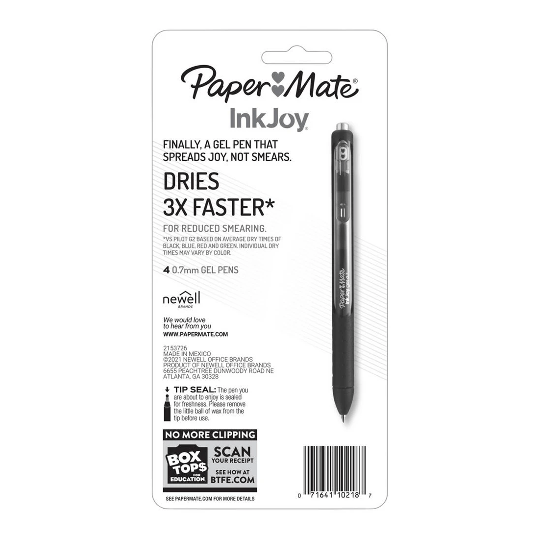 2 Paper Mate InkJoy Gel Pens 0.7mm Black 4 Pack, 2 of 8
