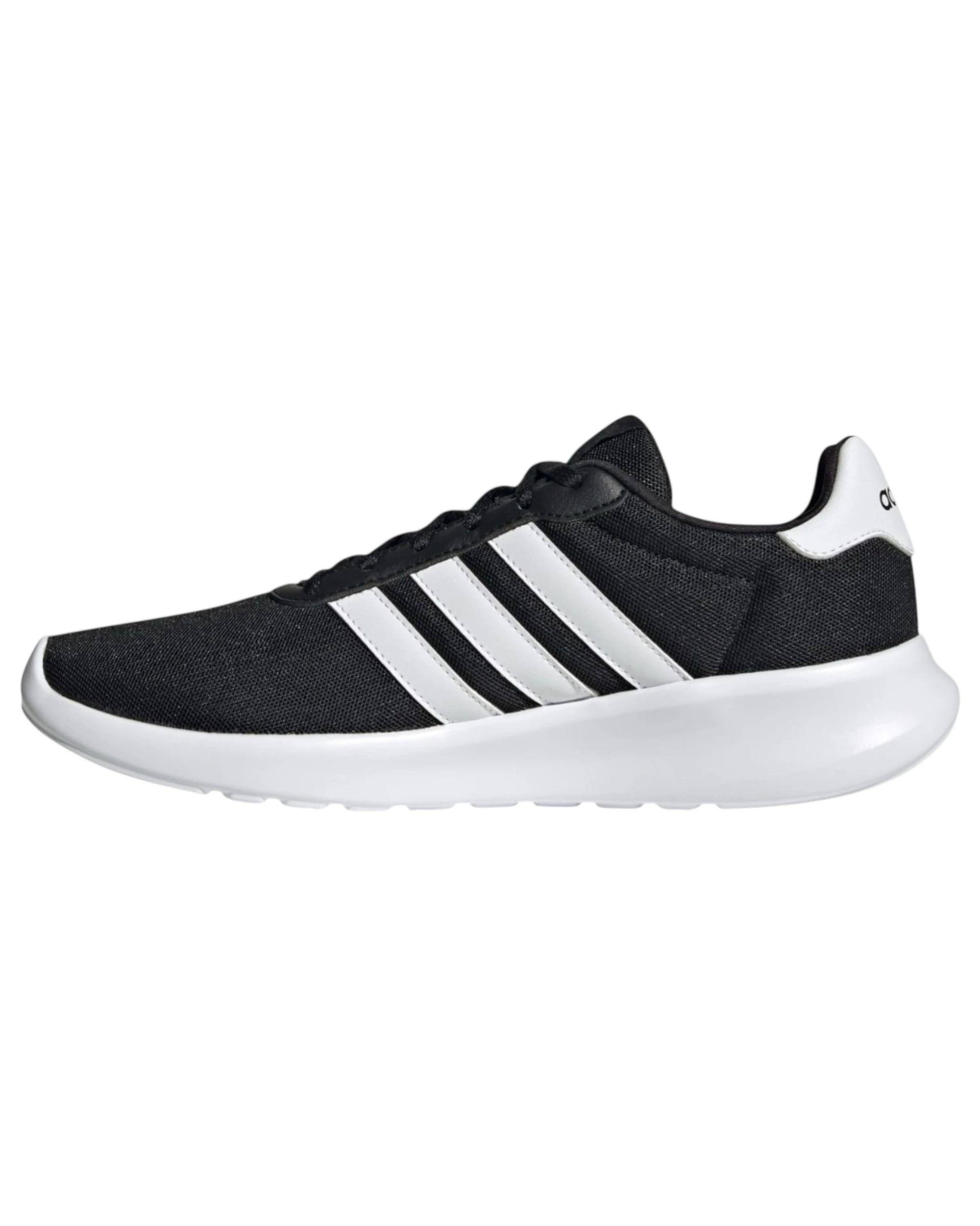 8 Adidas Mens Lite Racer 3.0 Black/ White Athletic Running Shoes BLACK/WHITE, 8 of 8