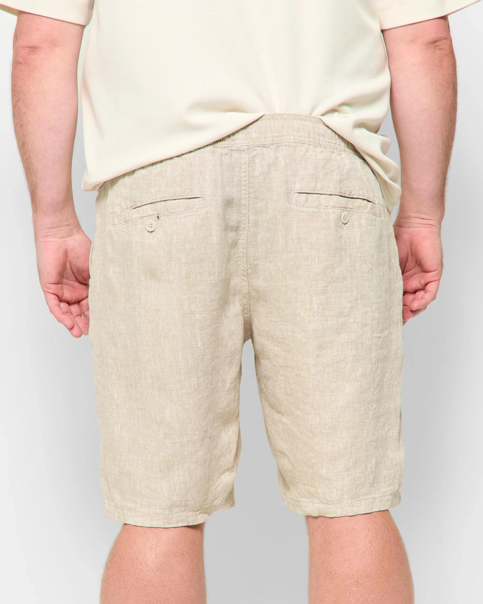 4 Target Plus Size European Linen Shorts STONE, 4 of 5