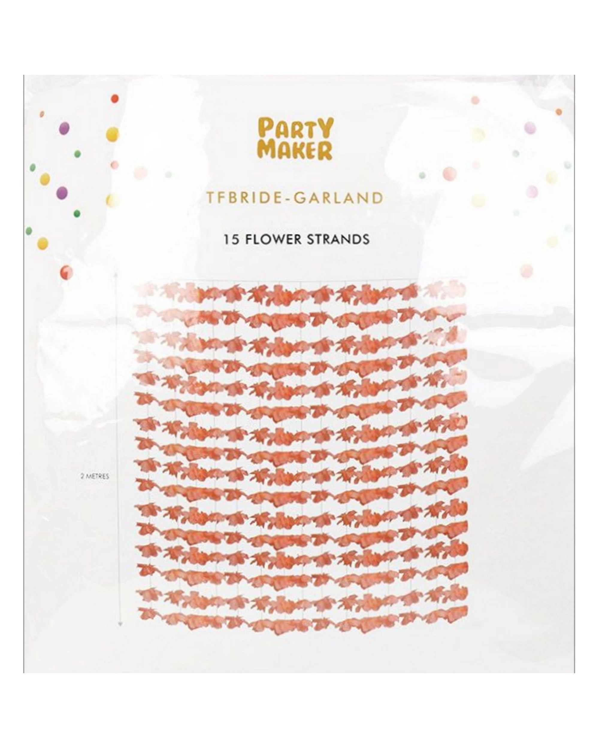 3 Party Maker Coral Fabric Flower Curtain, 3 of 3