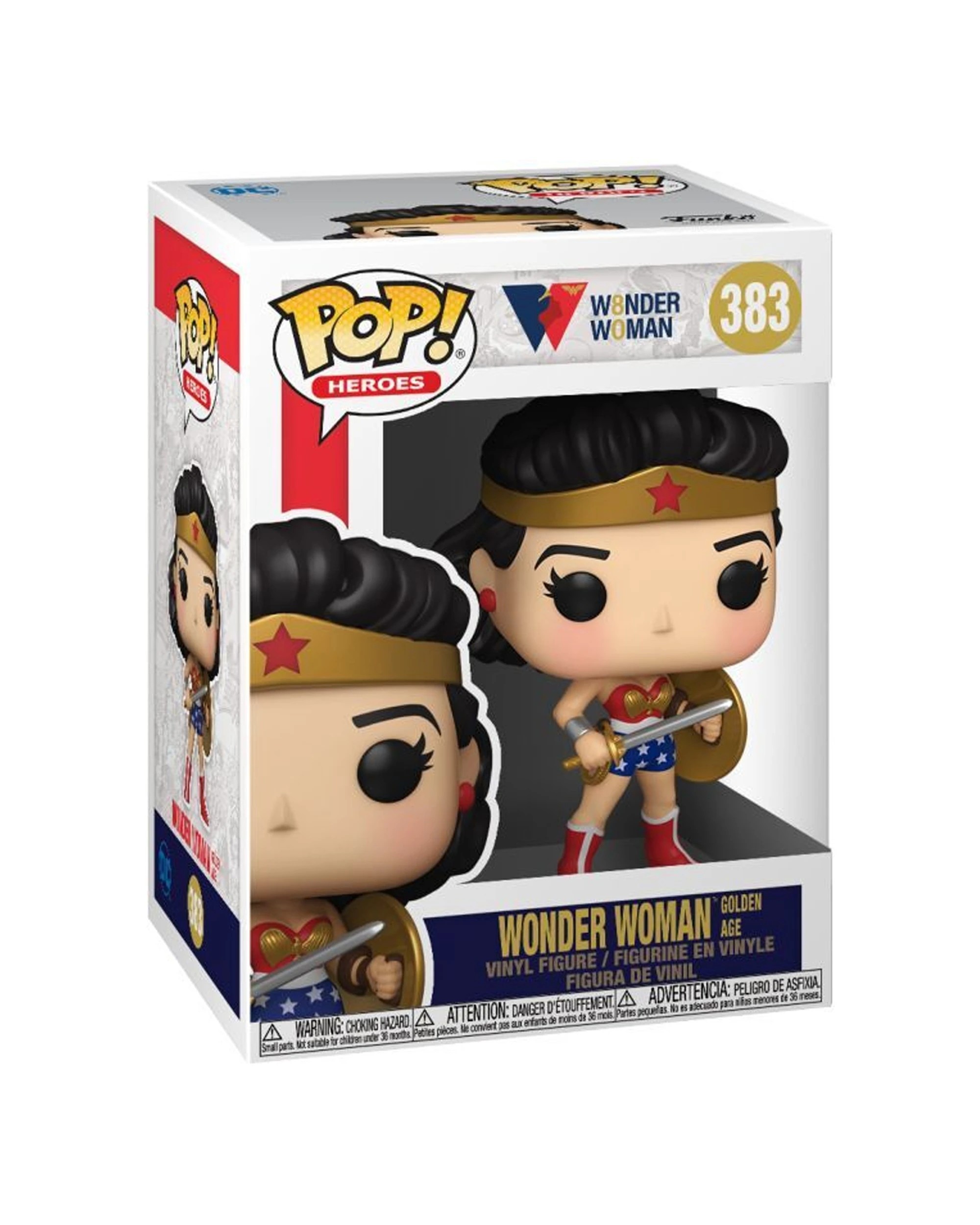 3 Pop Vinyl Figurine Wonder Woman 80th Anniversary Classic 1950s Collectible 10cm - Multi, 3 of 3