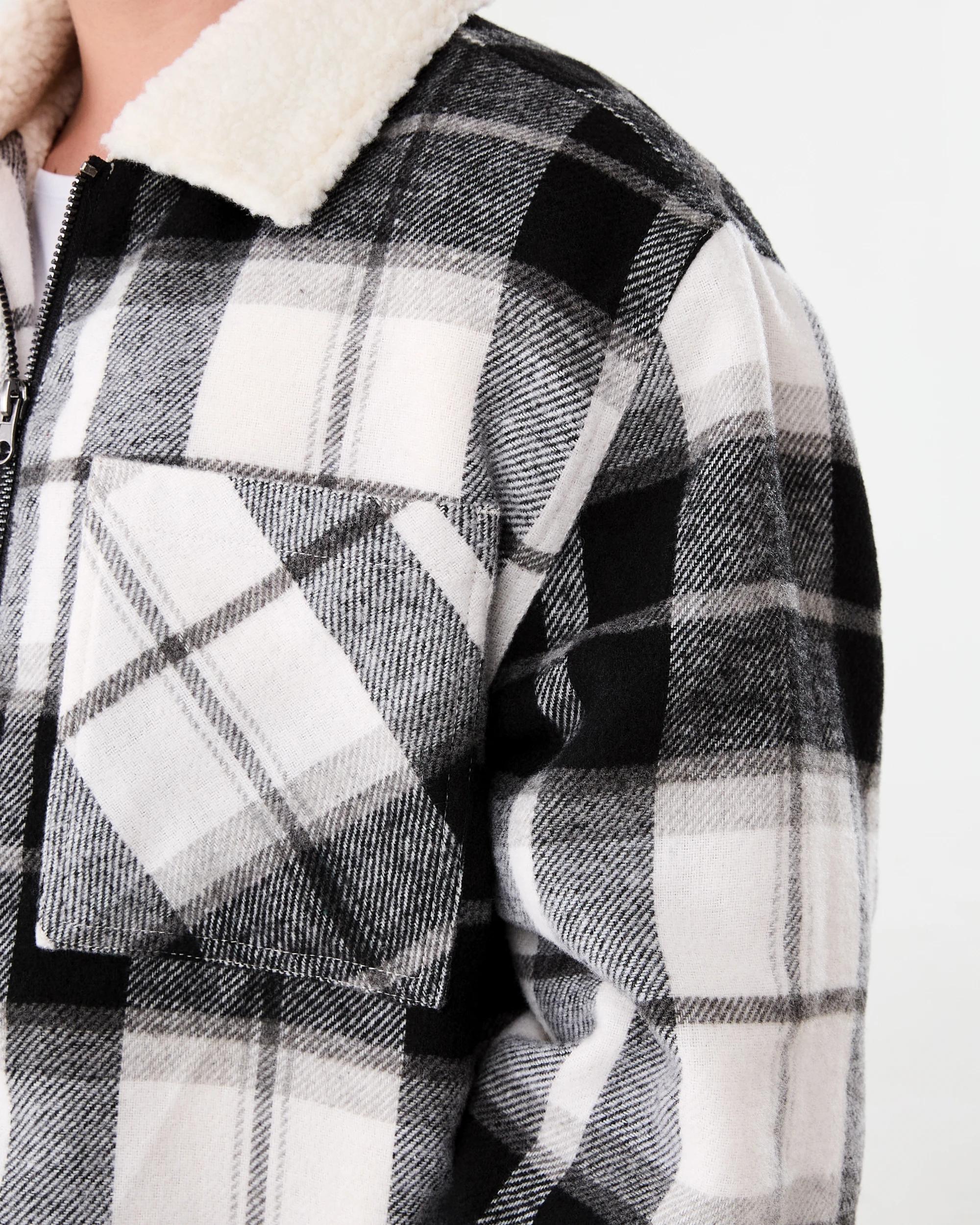 6 Sherpa Check Jacket Light Chk, 6 of 7