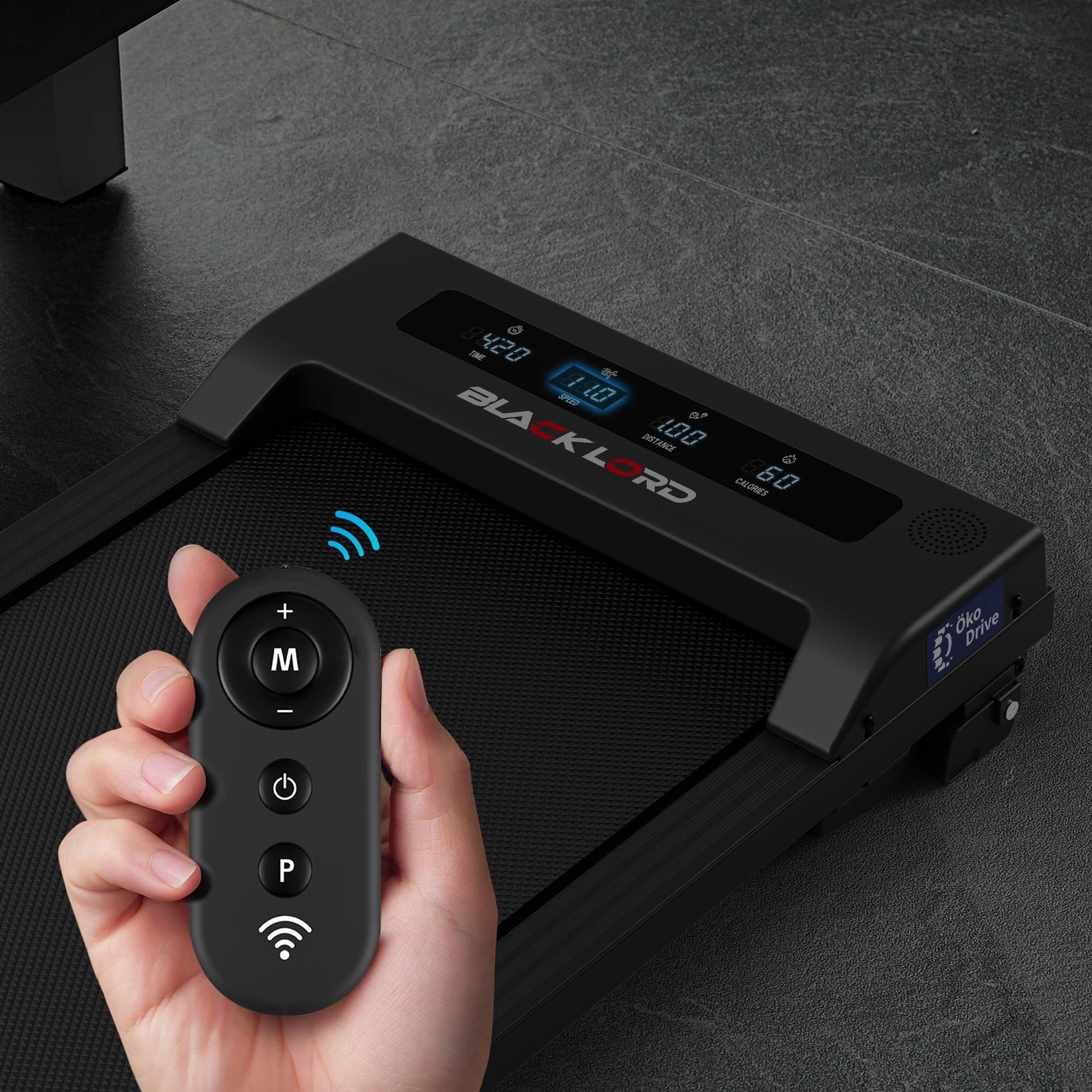 7 Black Lord Treadmill Electric Walking Pad Under Desk Home Office Fitness - Black, 7 of 10