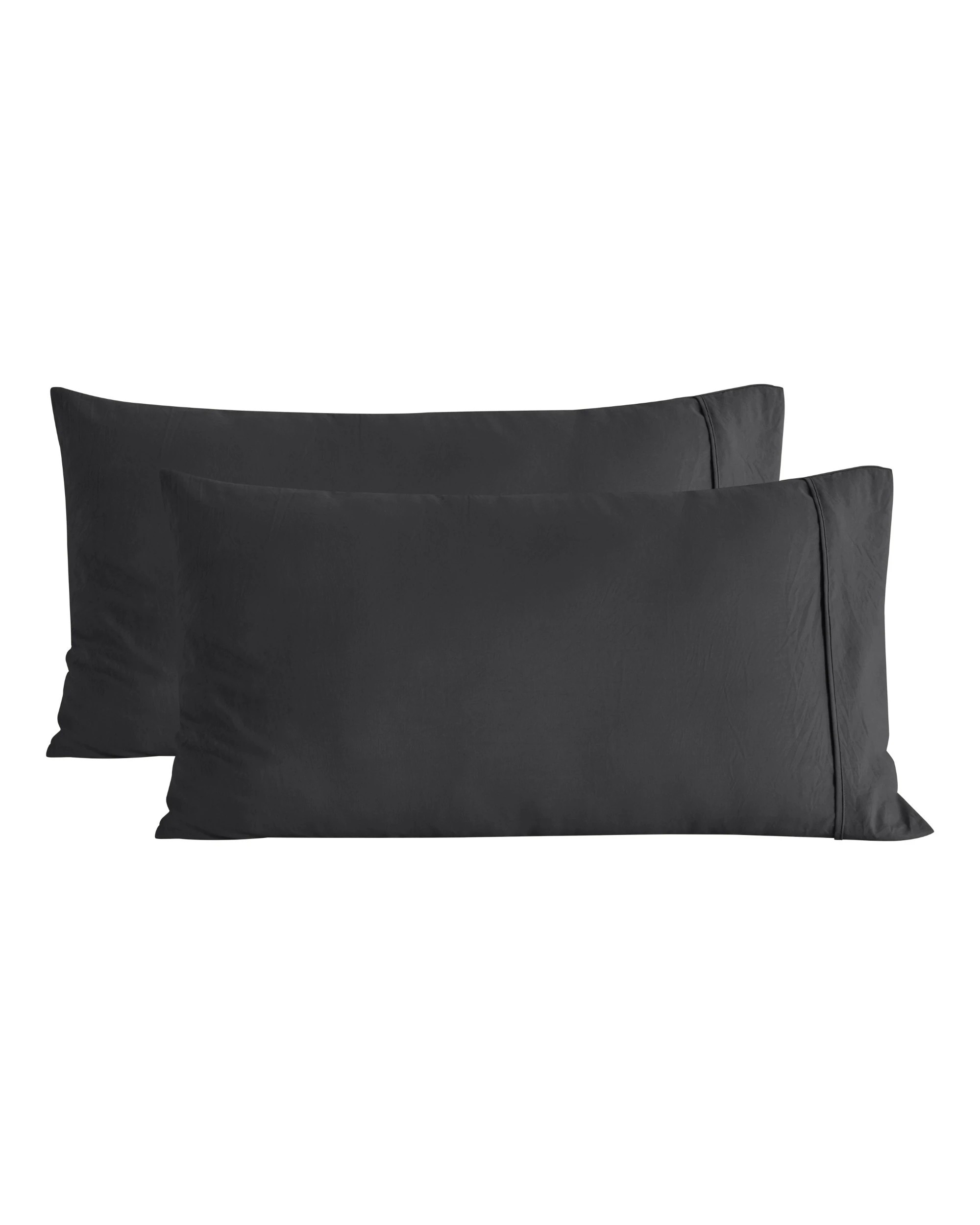 5 Dreamaker Superfine Washed Microfibre King Pillowcase Twin Pack - Black, 5 of 5