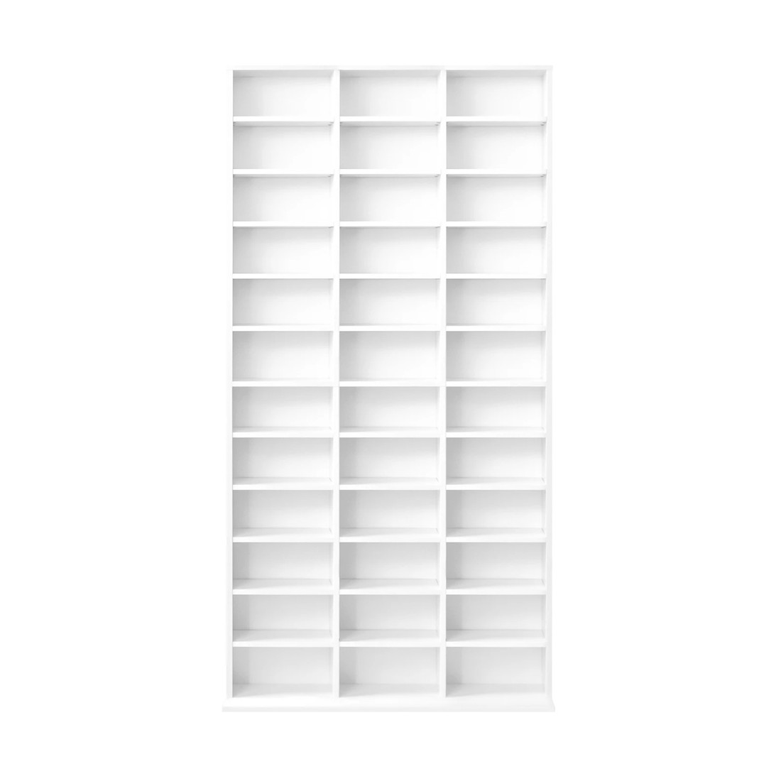 6 Oikiture Bookcase Bookshelf Display Shelf Cd Dvd Storage Media Stand Rack
 - White, 6 of 9