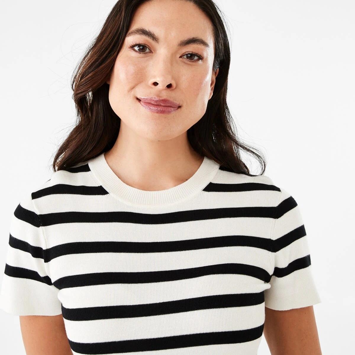 4 Short Sleeve True Knit Fitted T-shirt BOLD STRIPE, 4 of 5