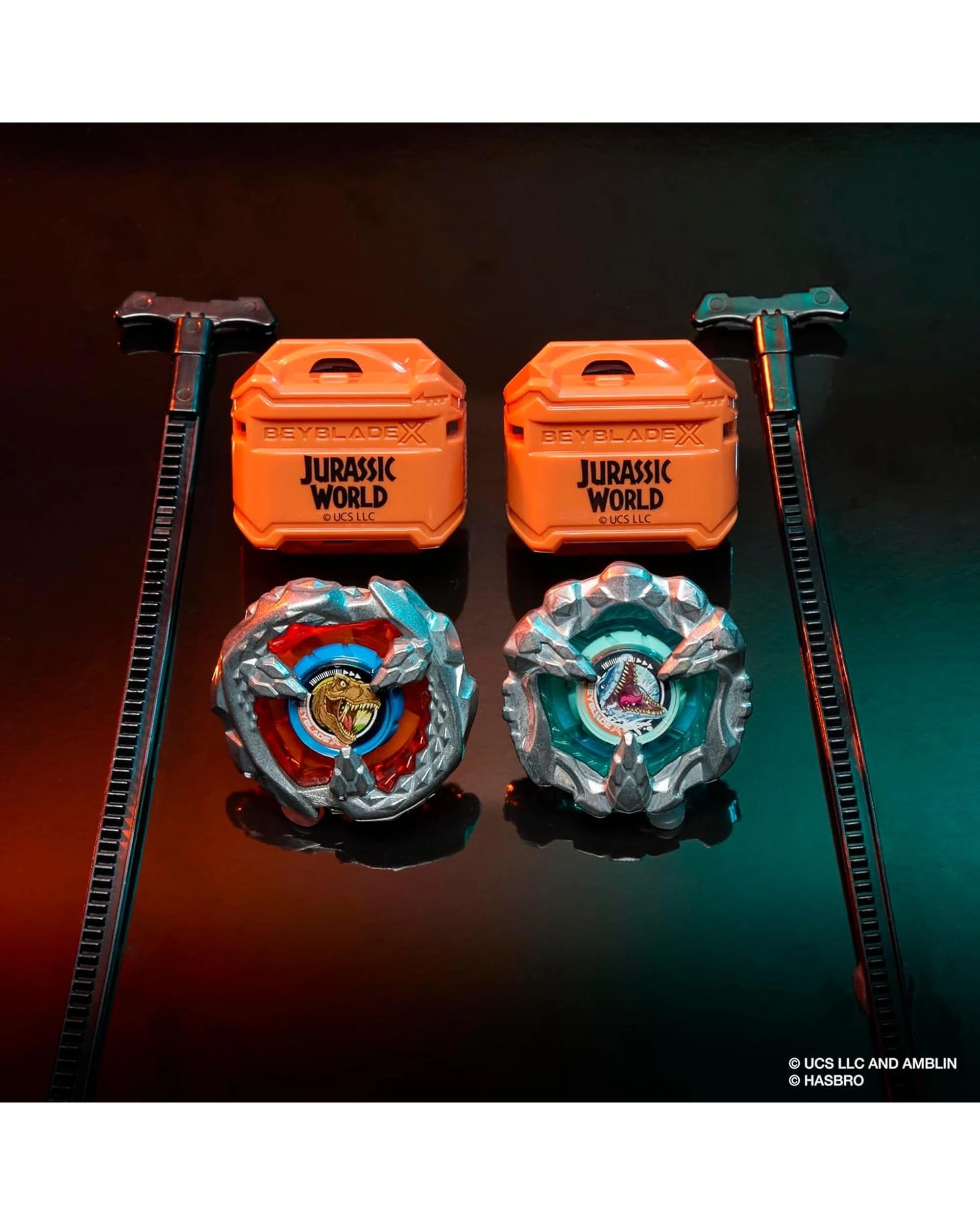 2 Beyblade X Jurassic World T. Rex vs Mosasaurus Multipack Set, 2 of 6