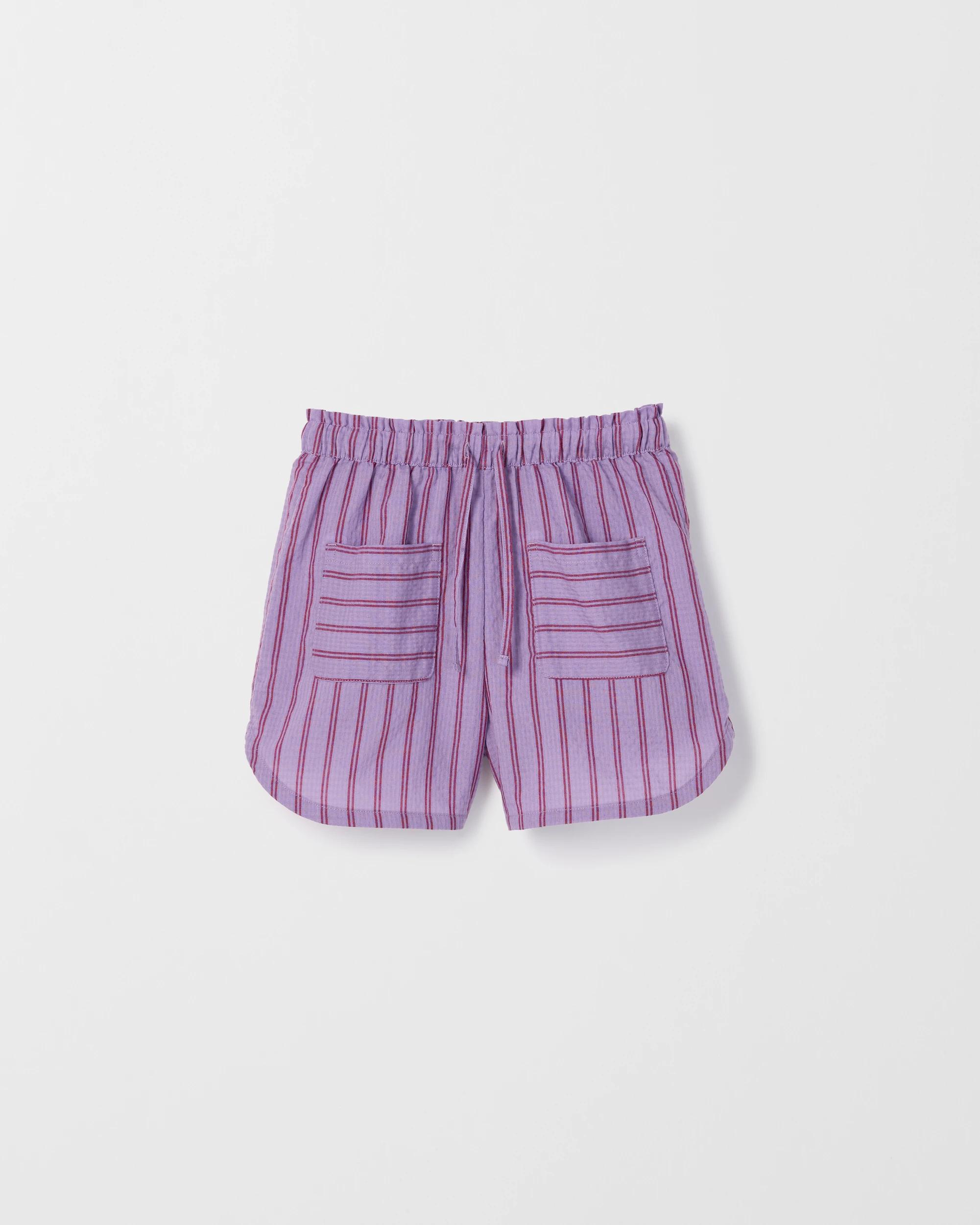 1 Target Kids Cotton Blend Woven Shorts STRIPE VIOLA, 1 of 3