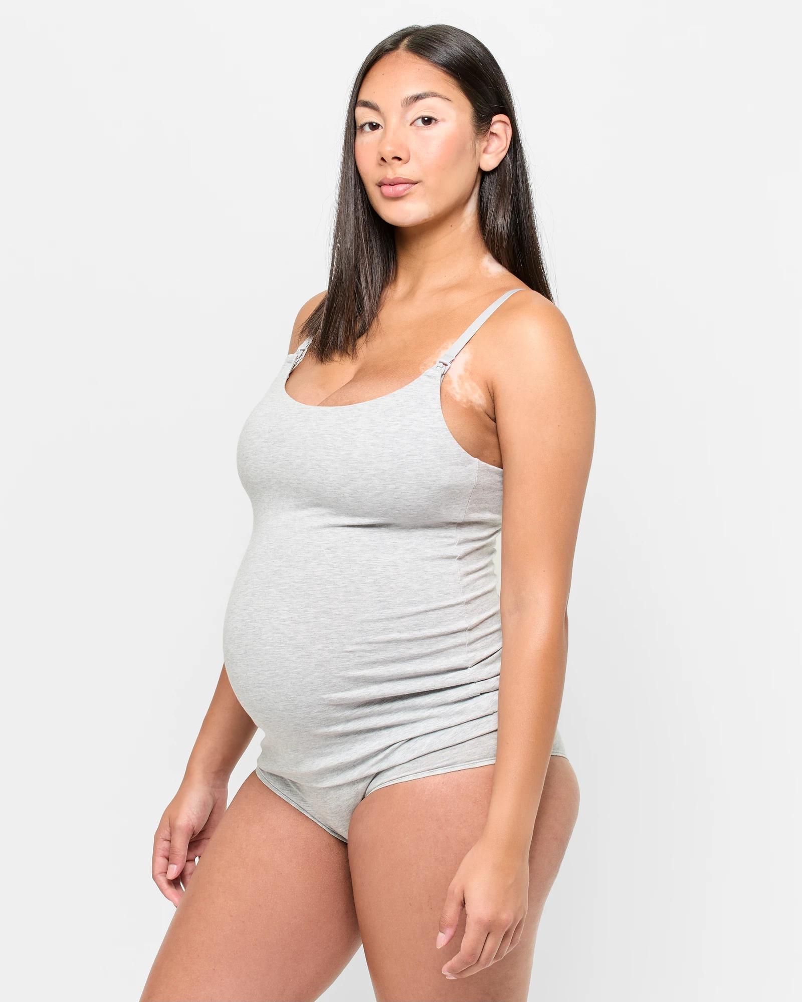 2 Target Organic Cotton Maternity Nursing Cami GREY MARLE, 2 of 4