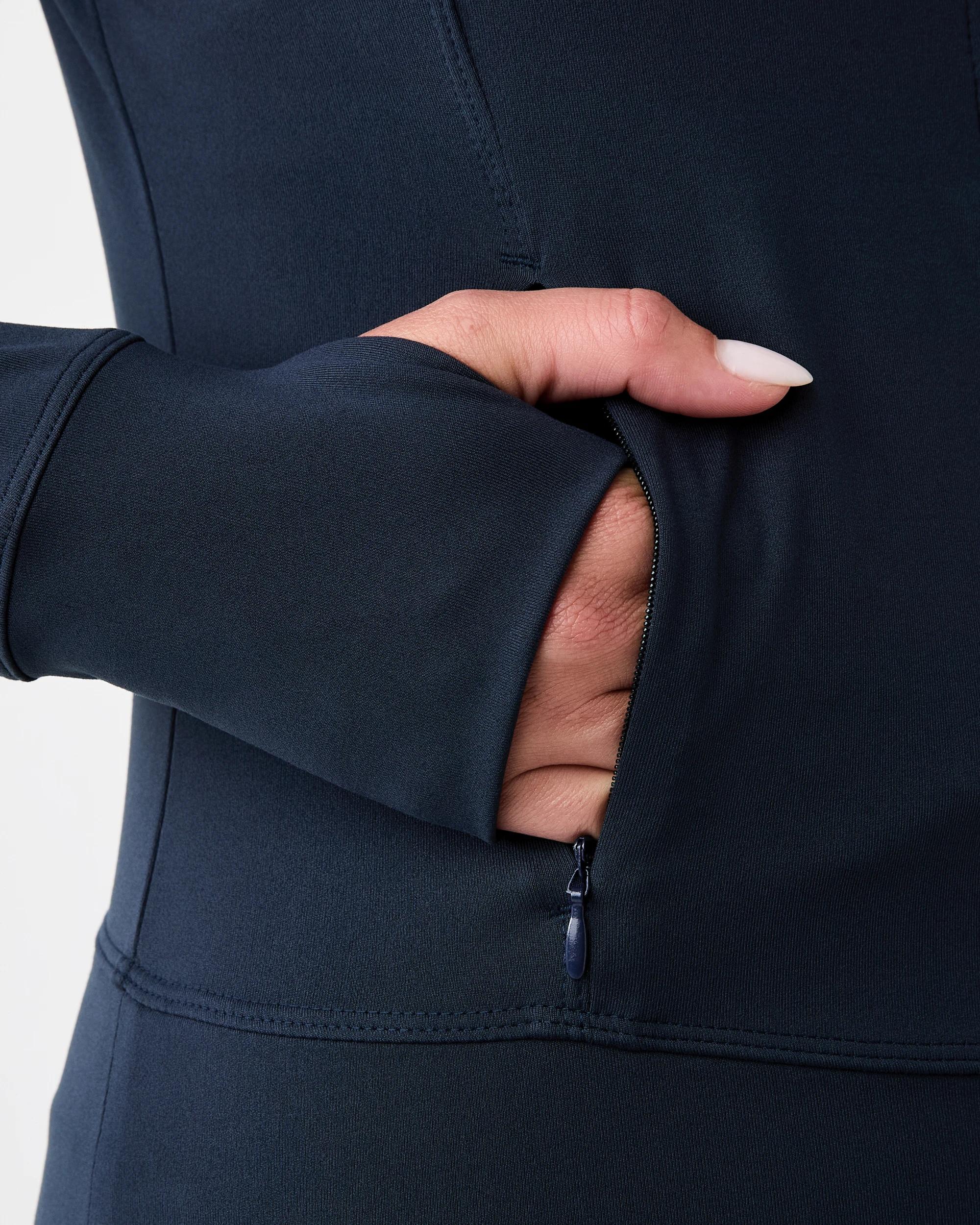 7 Active Womens Long Sleeve Ultrasoft Jacket SHADE NAVY, 7 of 8