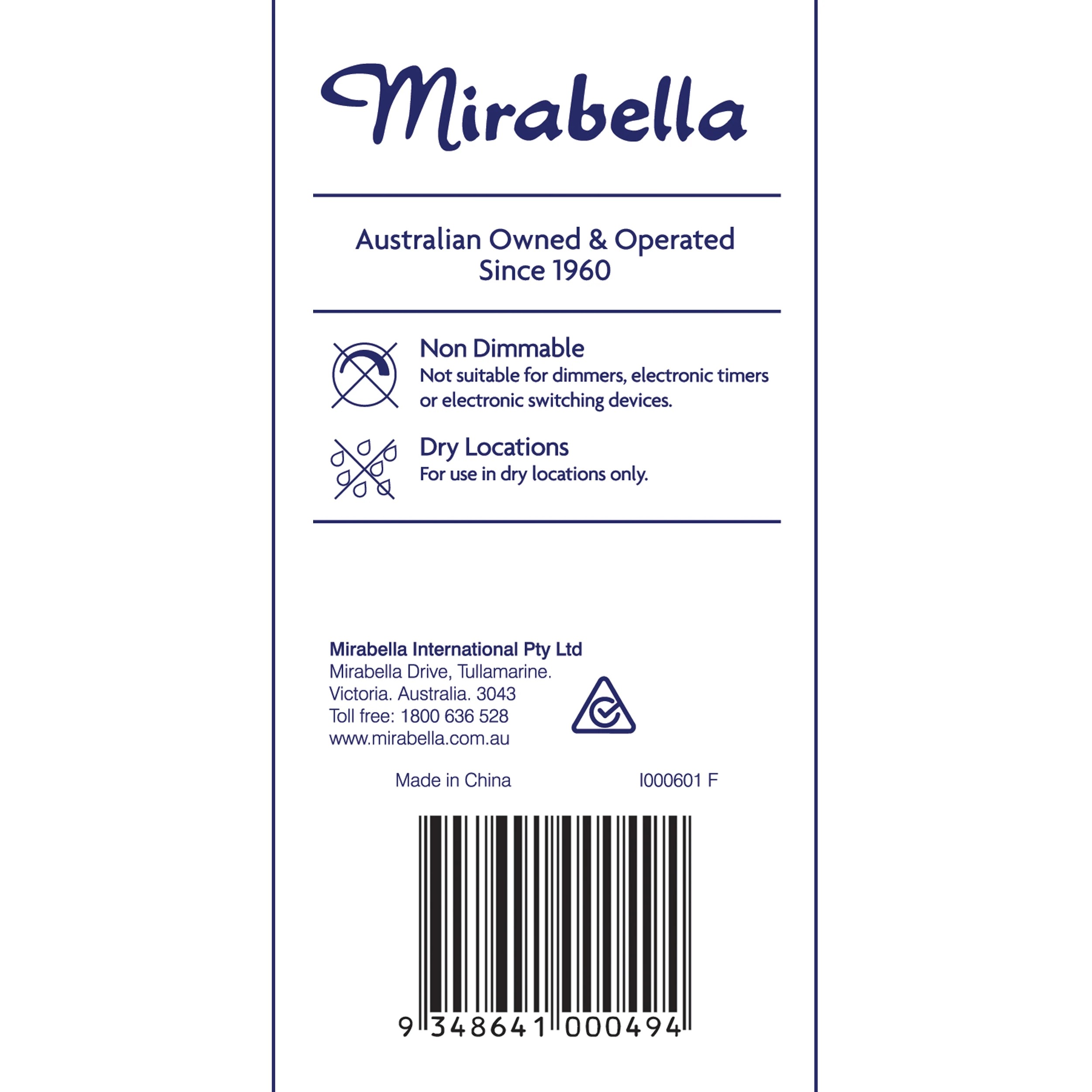 3 Mirabella LED GLS BC Warm White 9W, 3 of 6