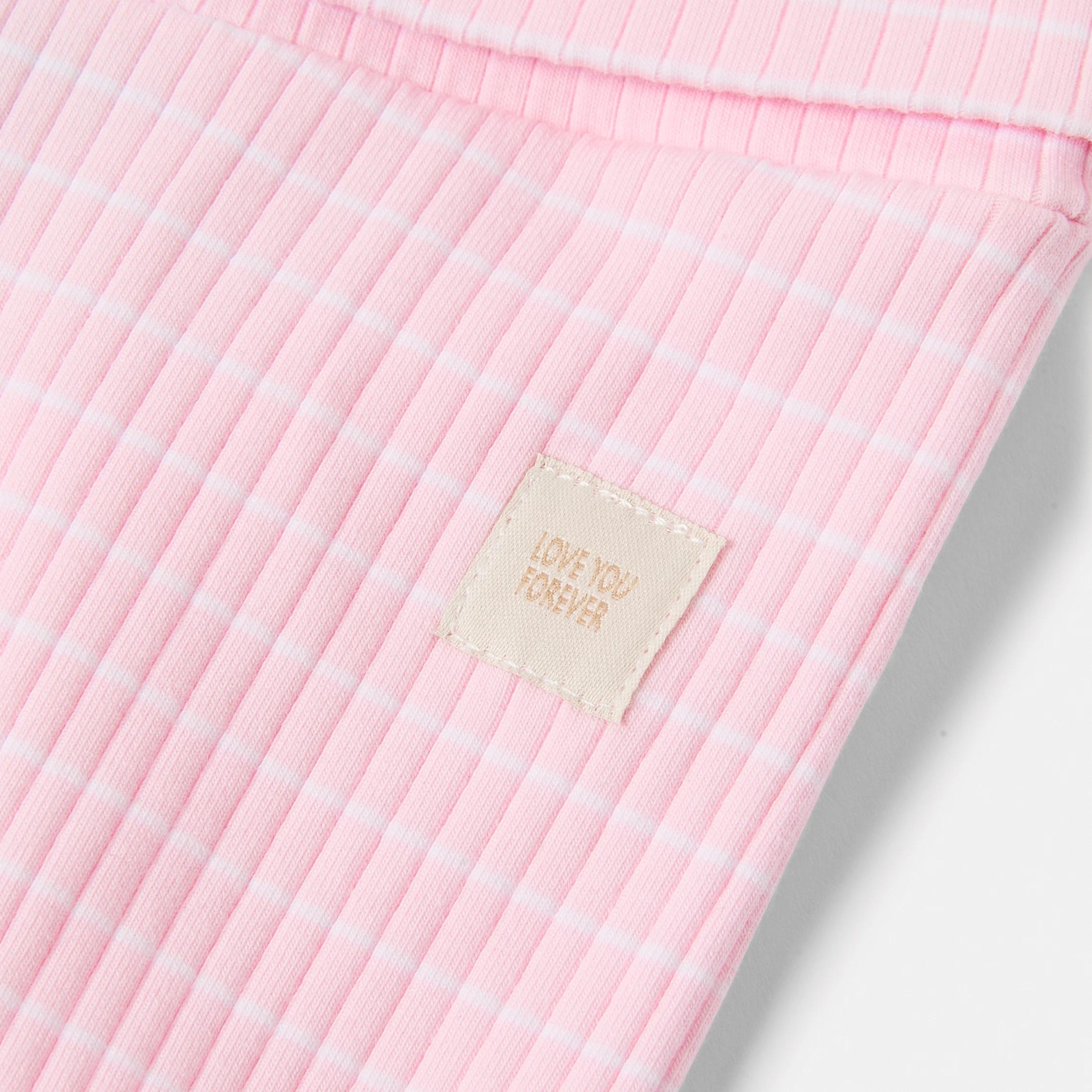 7 2 Piece Long Sleeve Wrap Newborn Set PINK STRIPE, 7 of 7