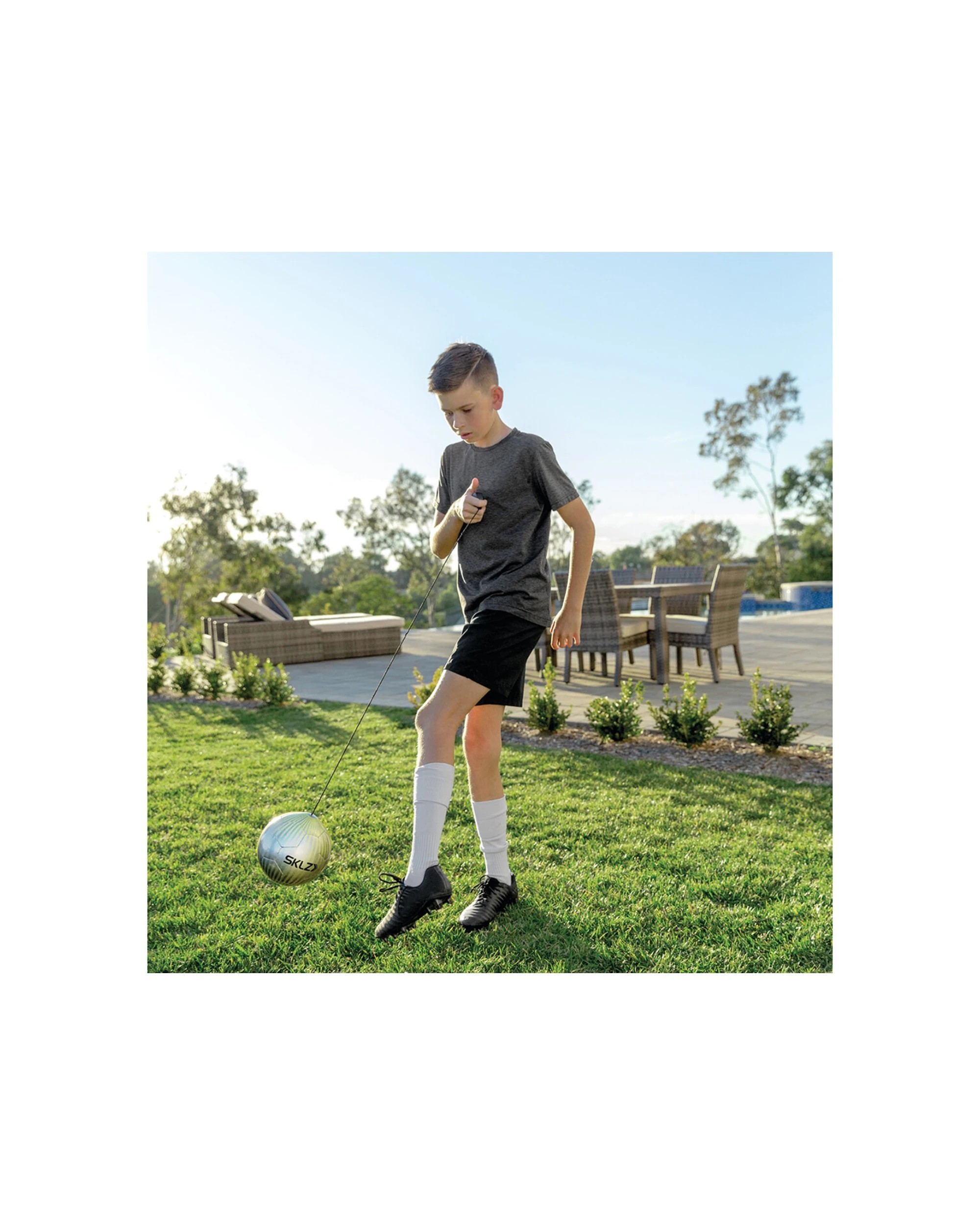 3 Sklz Star Kick Touch Soccer Ball Size 1 Trainer Volt Portable Design - Silver, 3 of 3
