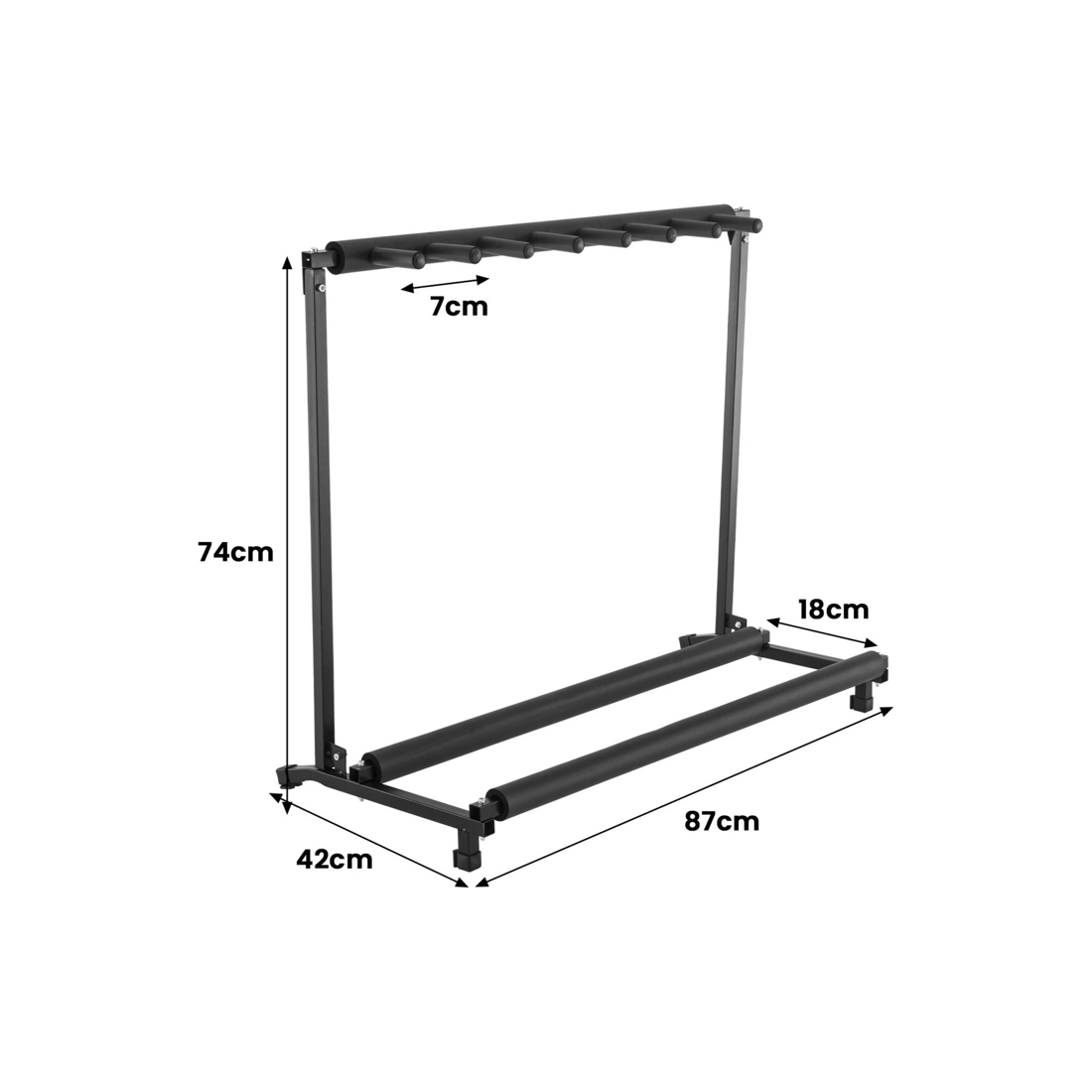 3 Karrera Steel Multi Guitar Stand for 7 Guitars, 3 of 4