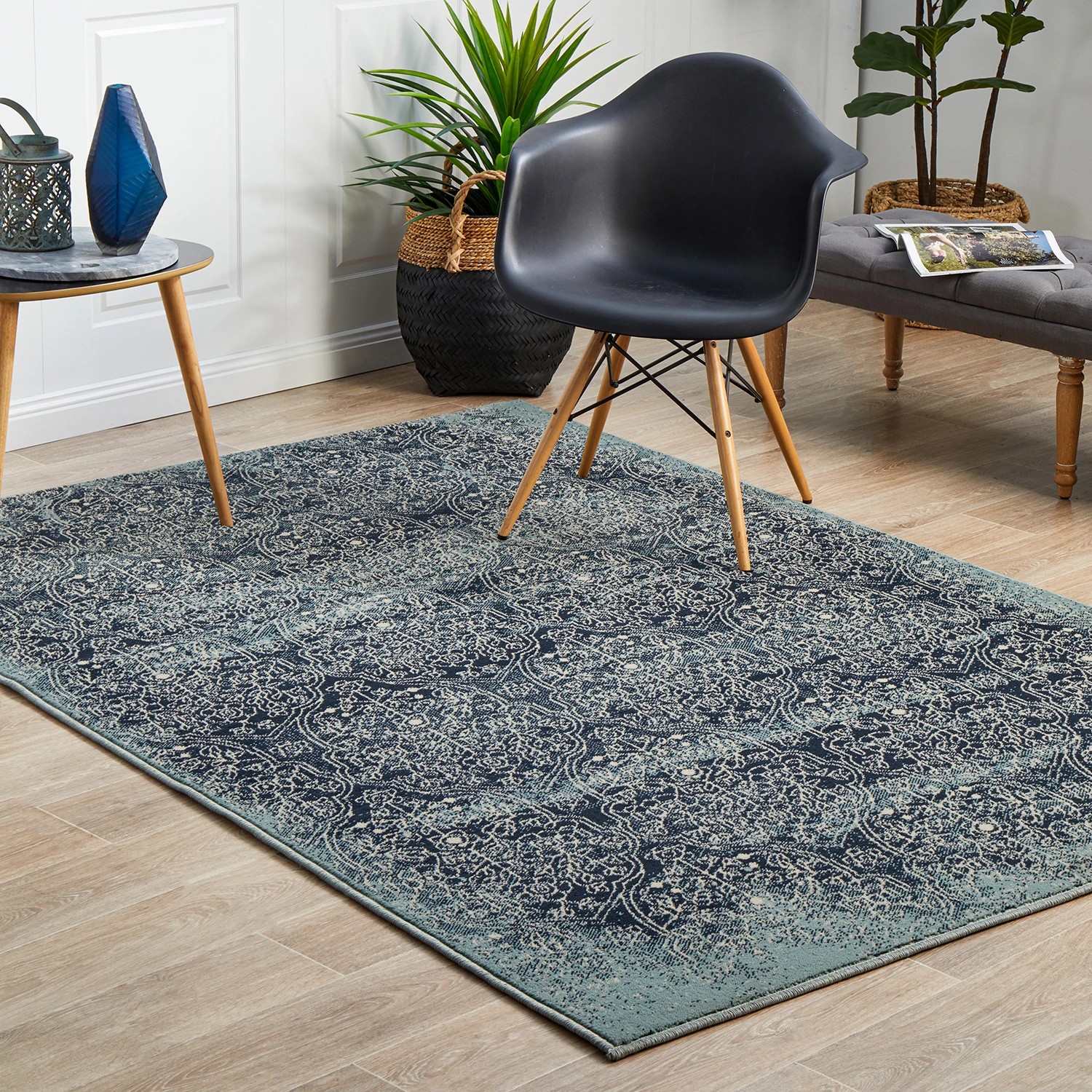 3 Common Ground Rugs Windsor 435 330x240cm - Extra Large Power Loomed Pet Friendly Floor Rug - Blue, 3 of 9