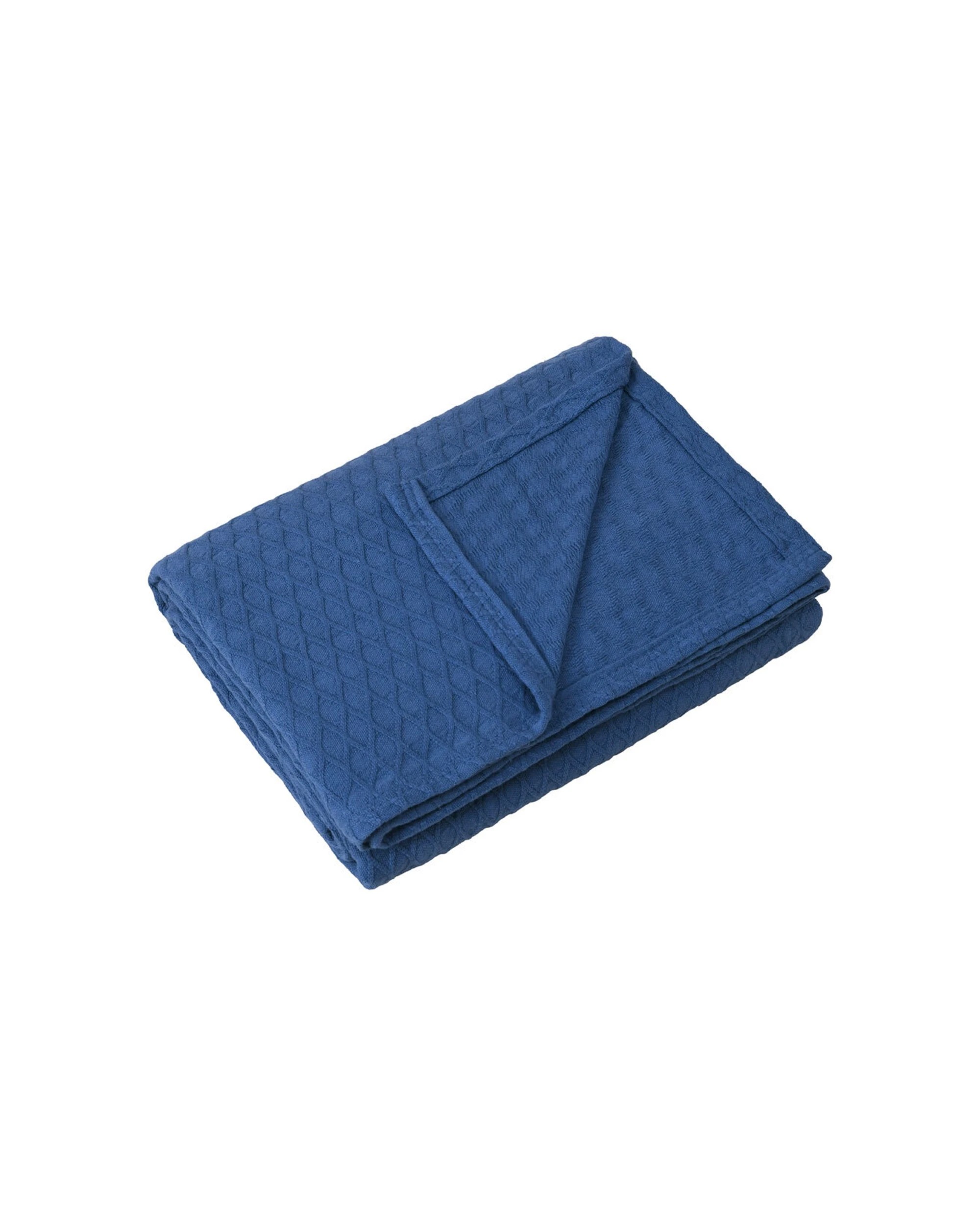 1 Onkaparinga Heirloom Bamboo Cotton Blanket Durable Soft Machine - Blue, 1 of 1