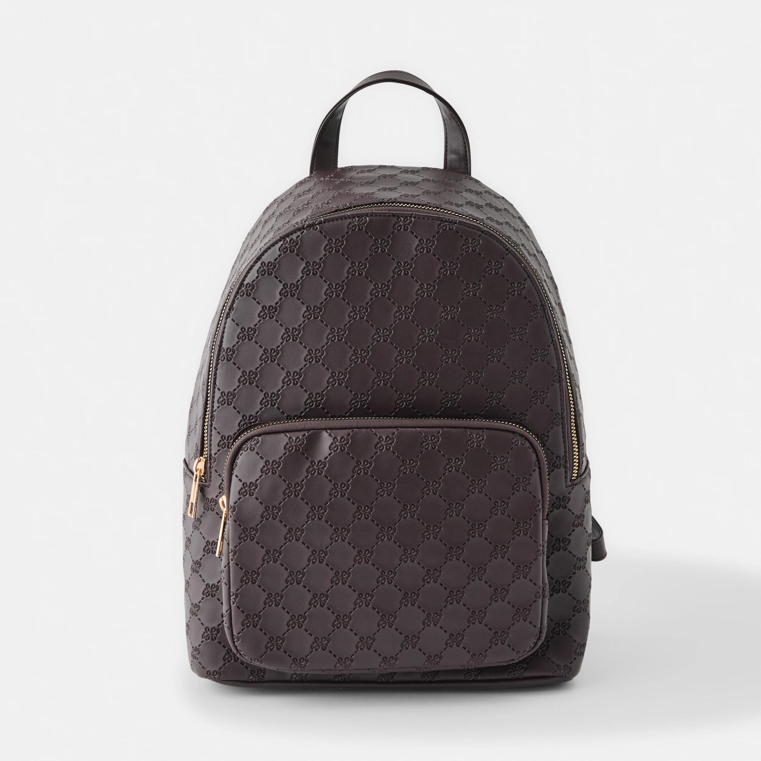 2 Embossed Backpack - Brown Monogram, 2 of 5