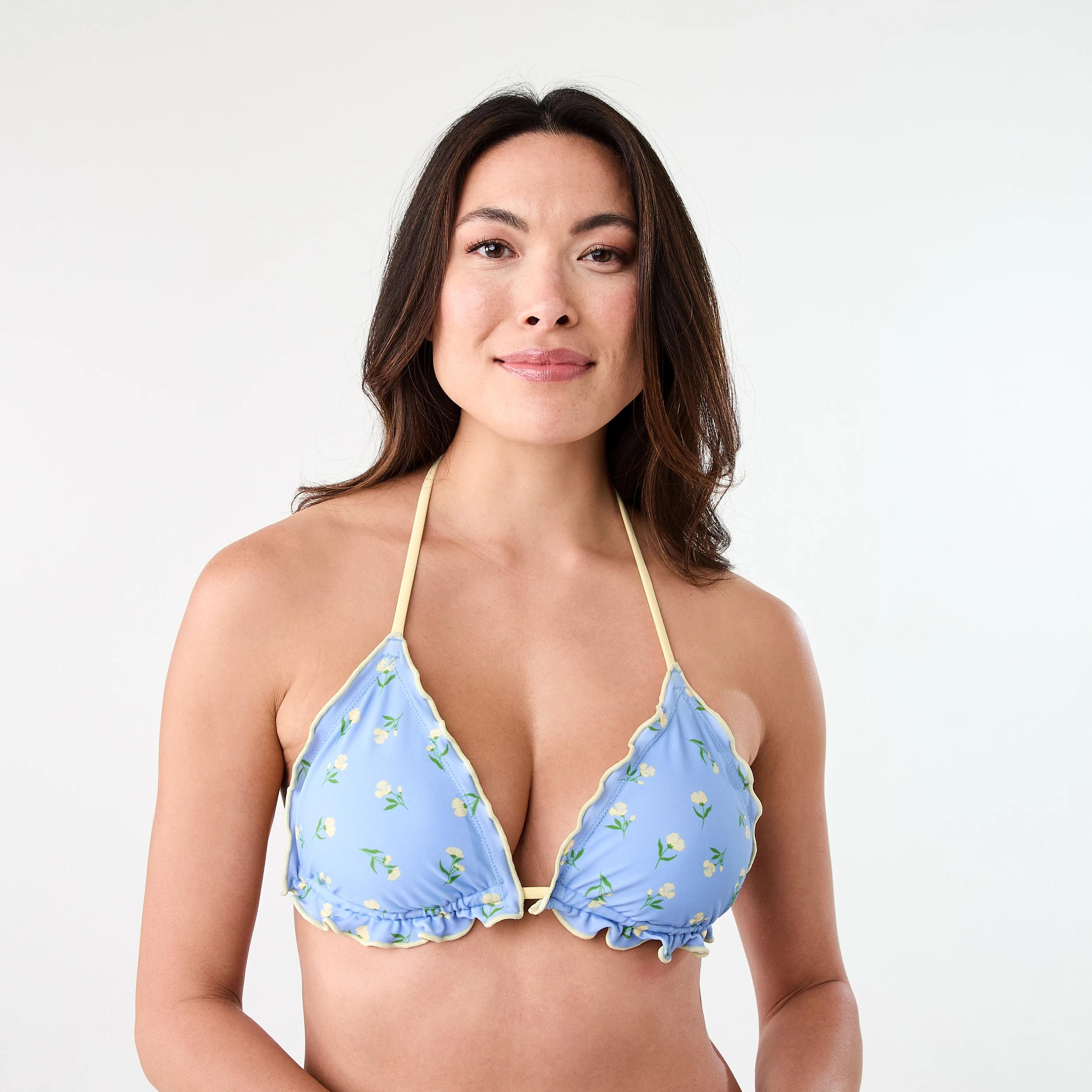 1 Frill Triangle Bikini Top SPRIG DITSY BRUNI BLUE, 1 of 8