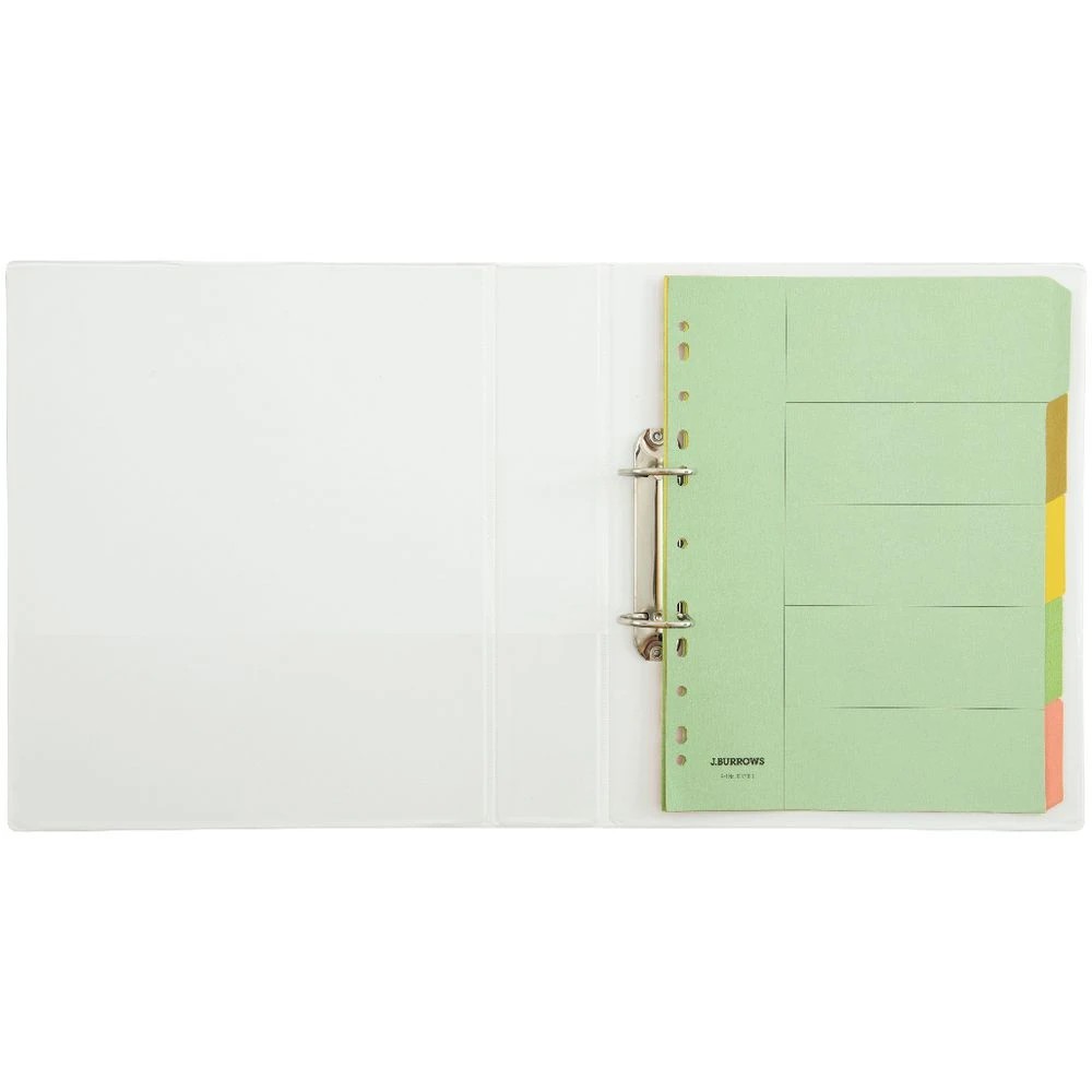 5 J.Burrows Insert Binder A4 2 D-Ring 38mm White, 5 of 6