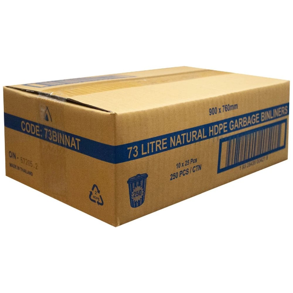 2 Tailored Packaging HDPE Bin Liners 73L x 250, 2 of 2