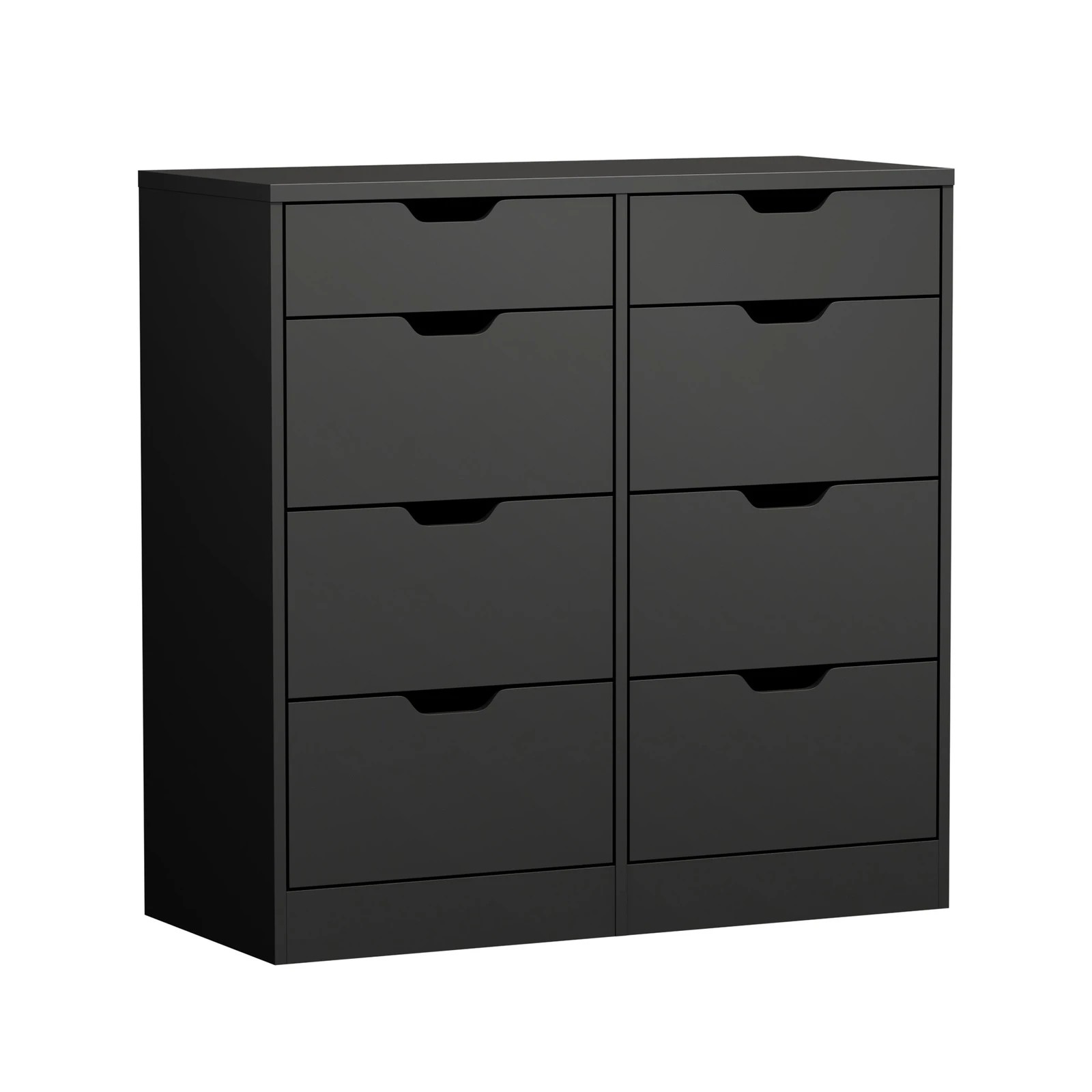 6 Oikiture 8 Chest of Drawers Tallboy Cabinet Dresser Bedroom Storage - Black, 6 of 8
