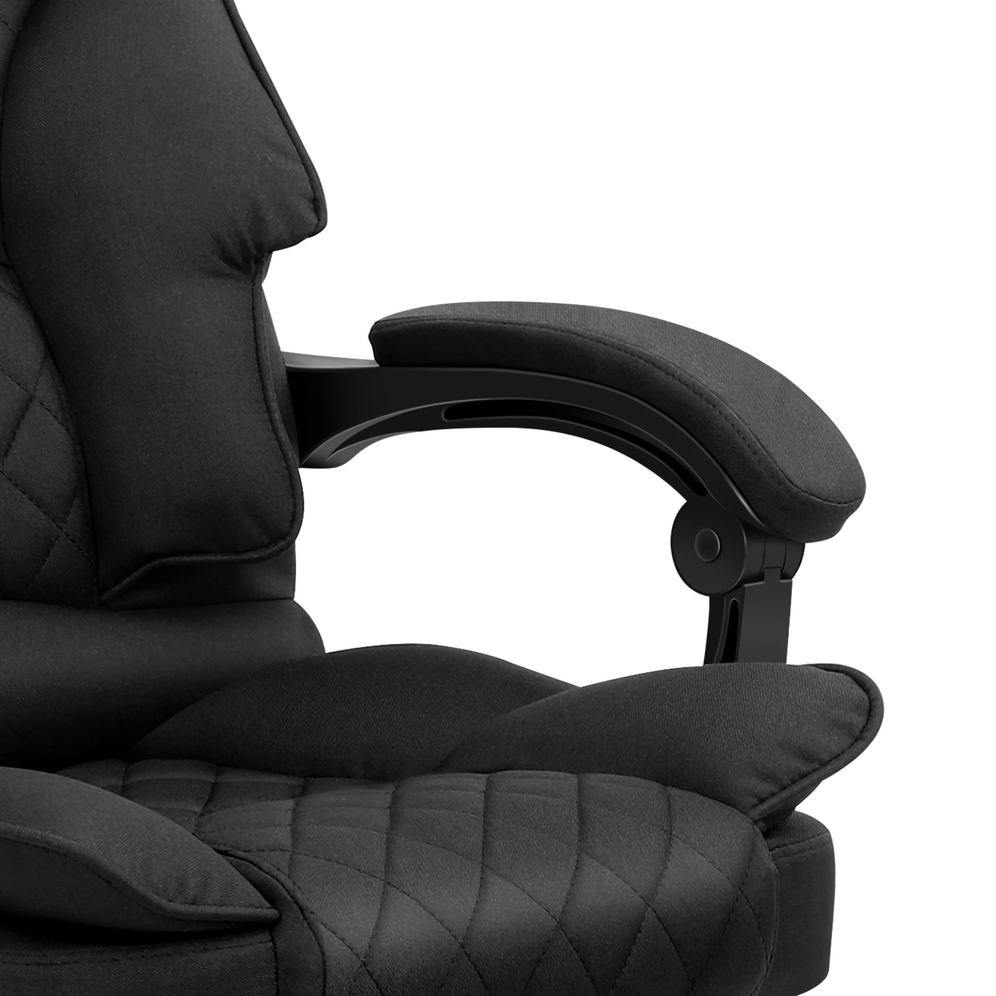 6 Alfordson Massage Office Chair Executive Recliner Gaming Computer Seat Fabric - Black, 6 of 10