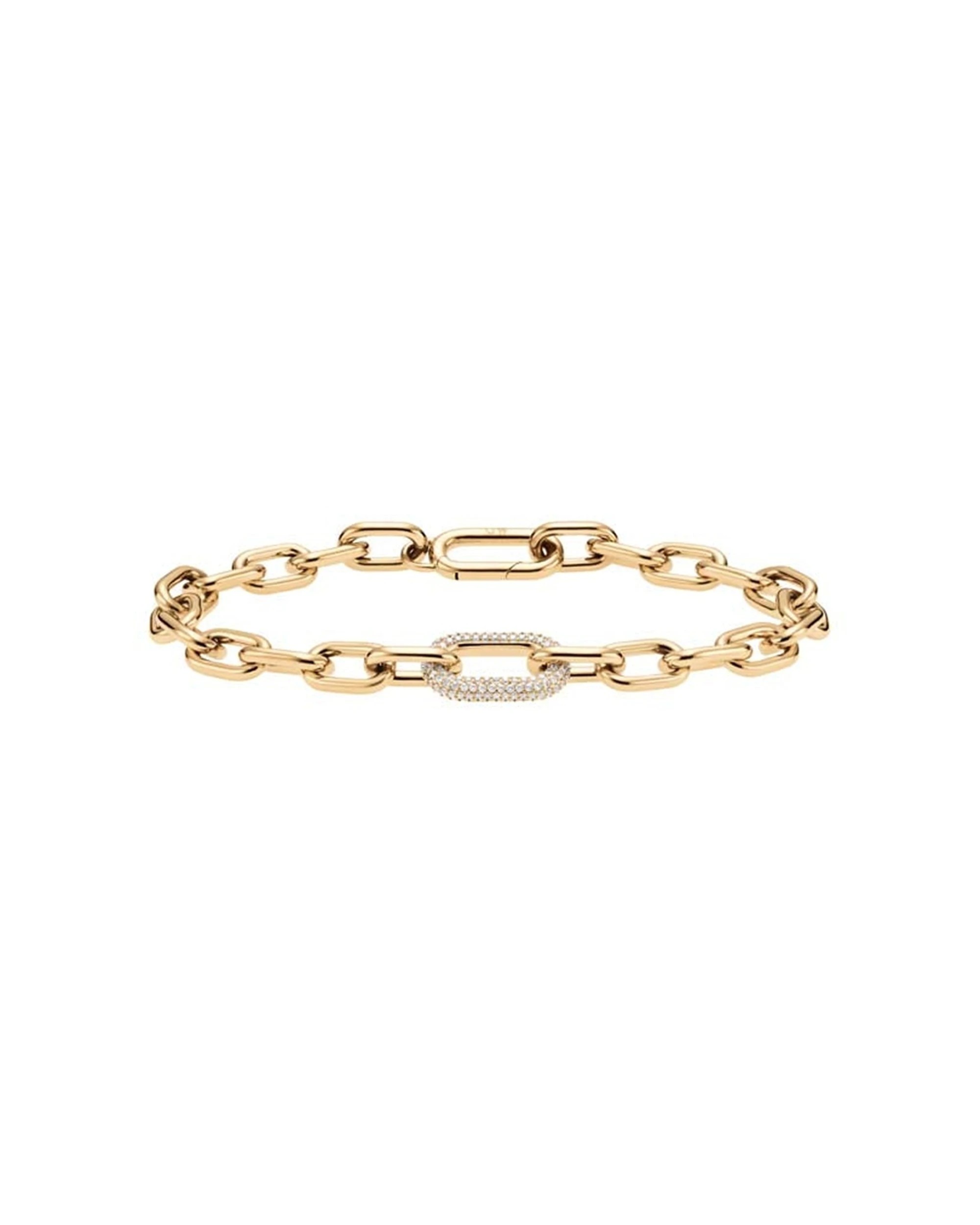 1 Daniel Wellington Crystal Link Bracelet Gold Stainless Steel 185mm - Gold, 1 of 1