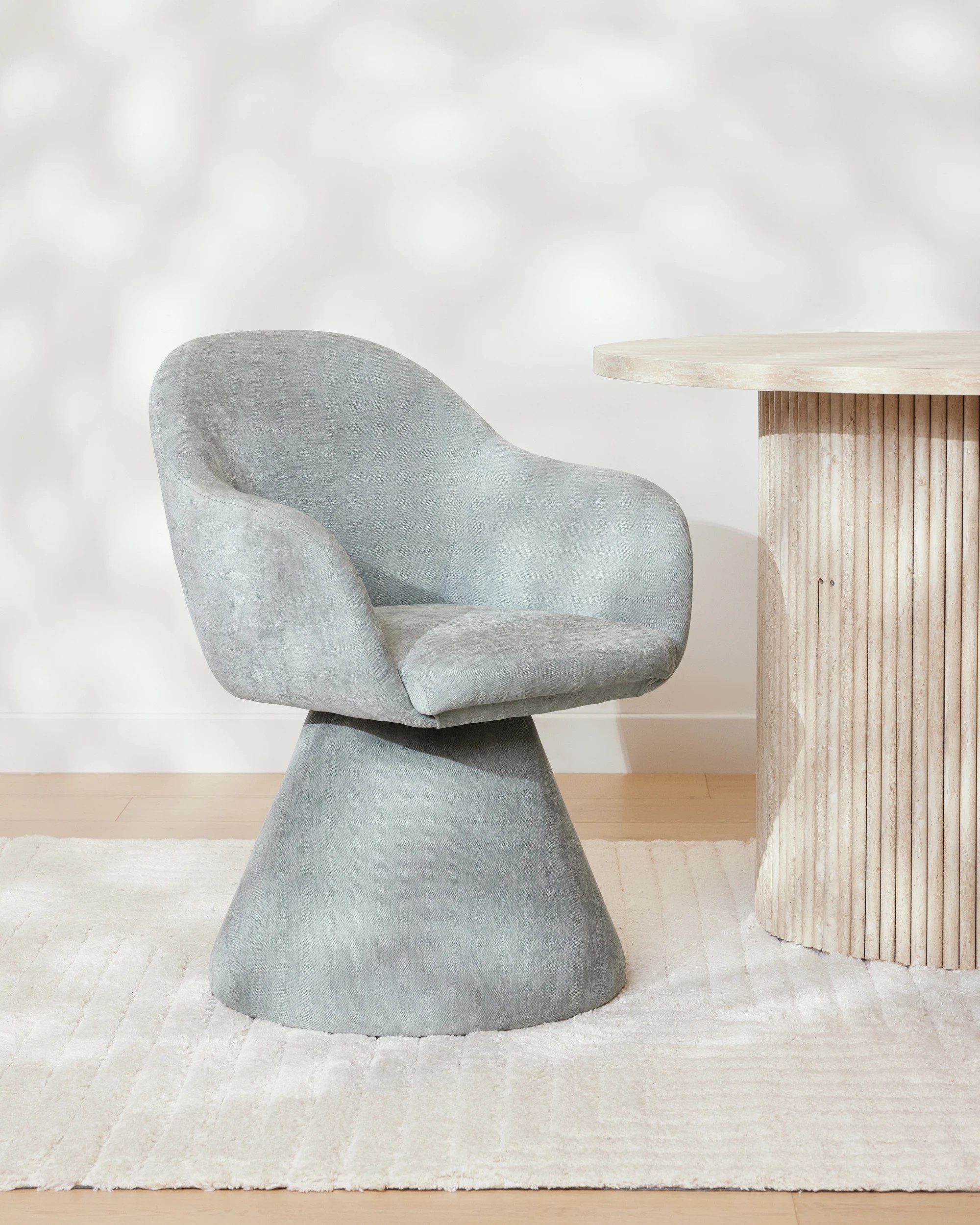 1 Gigi Swivel Dining Chair - Blue, 1 of 9