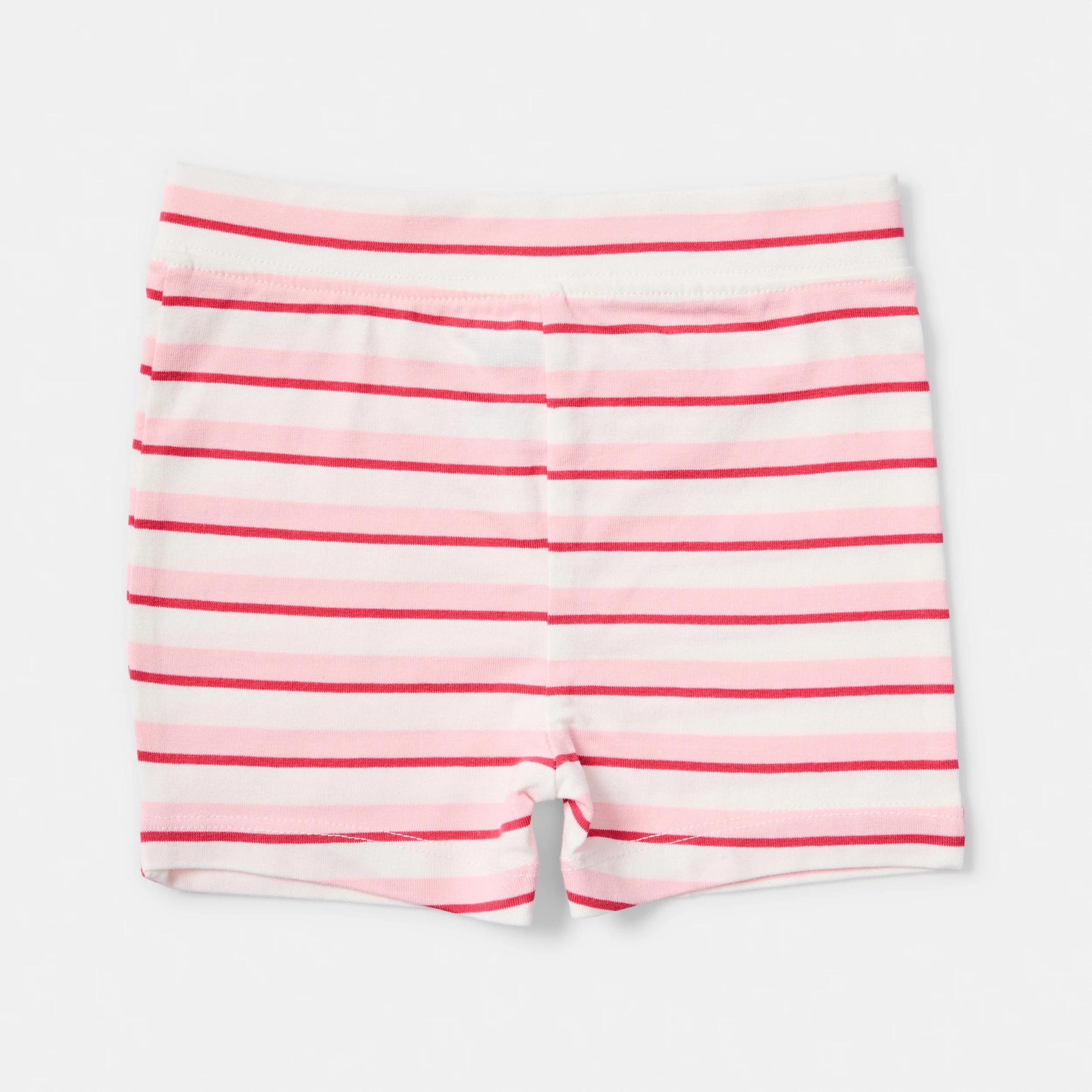 5 3 Pack Print Bike Shorts PINK CHERRY STRIPE, 5 of 8