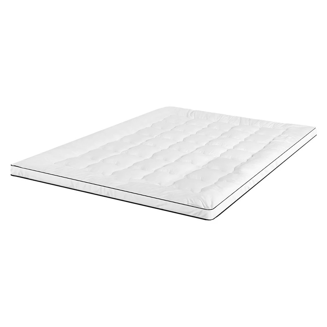 1 Giselle Bedding Mattress Topper Pillowtop Toppers Mattress Protector Queen - White - White, 1 of 7
