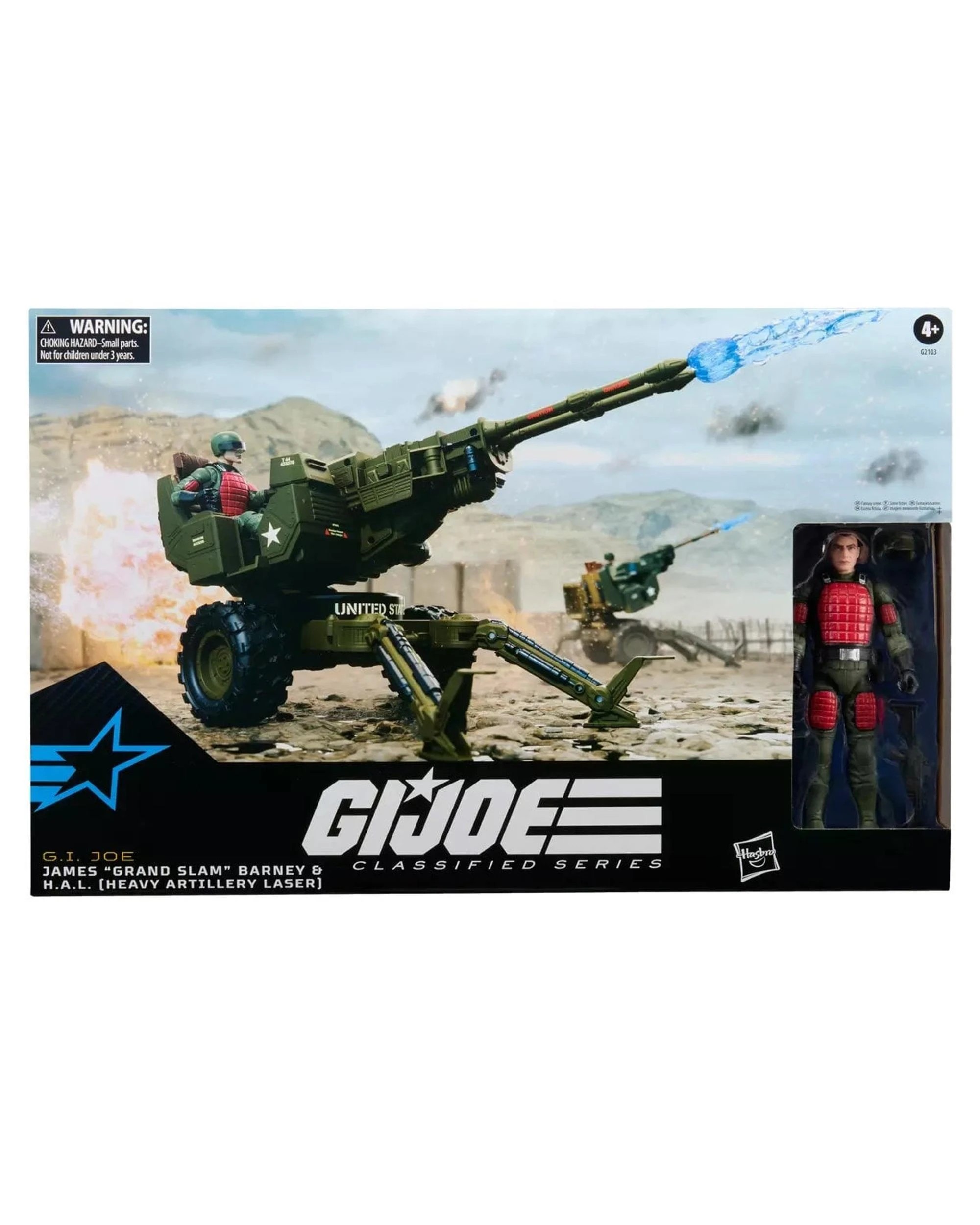 1 G.I. Joe Classified Series #213 James Grand Slam Barney and H.A.L. Heavy Artillery Laser Action Figure, 1 of 4