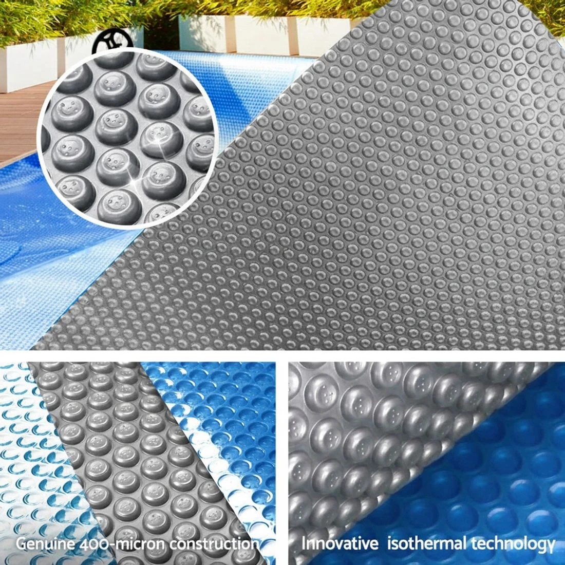 5 Aquabuddy Pool Cover 500 Micron 6.5x3m Swimming Pool Solar Blanket - Multi, 5 of 6