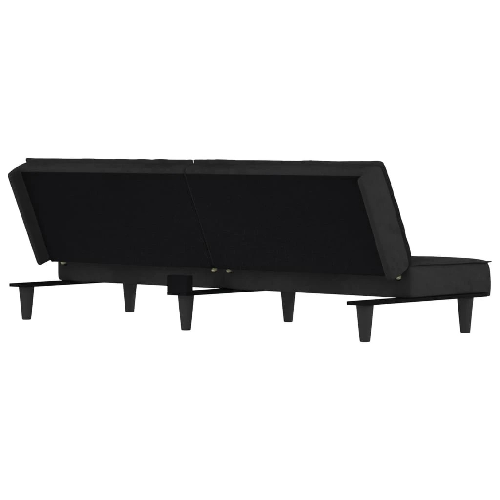 6 Vidaxl Sofa Bed Velvet - Black, 6 of 10