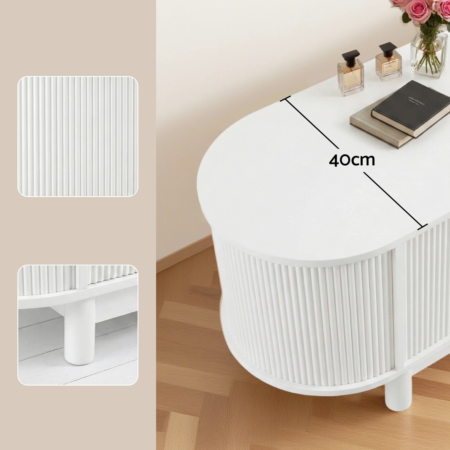 5 Artiss TV Unit Entertainment Unit Storage Cabinet 160cm - White, 5 of 9