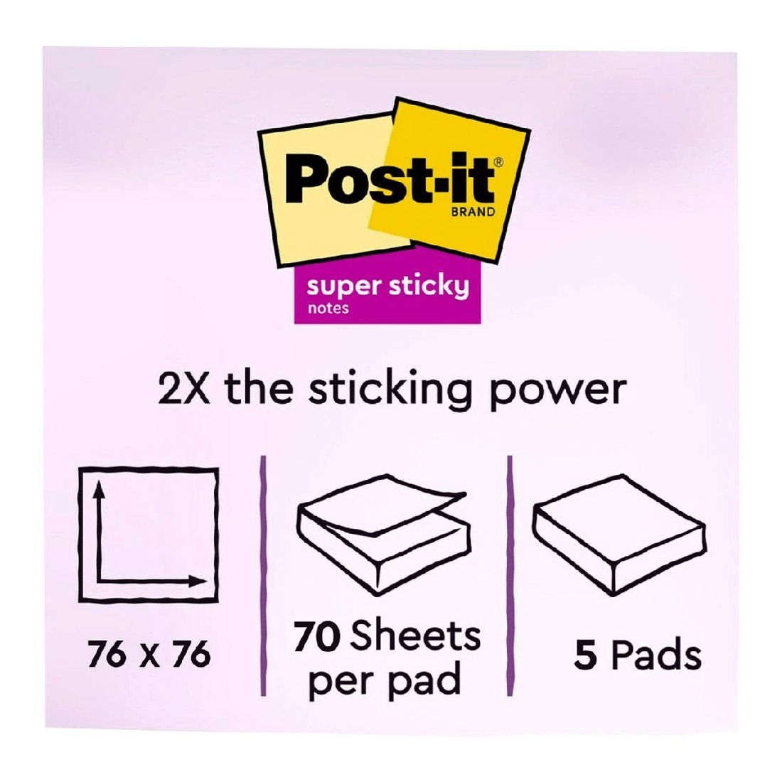 3 Post-It Super Sticky Notes 76 x 76mm Oasis 5 Pack, 3 of 9