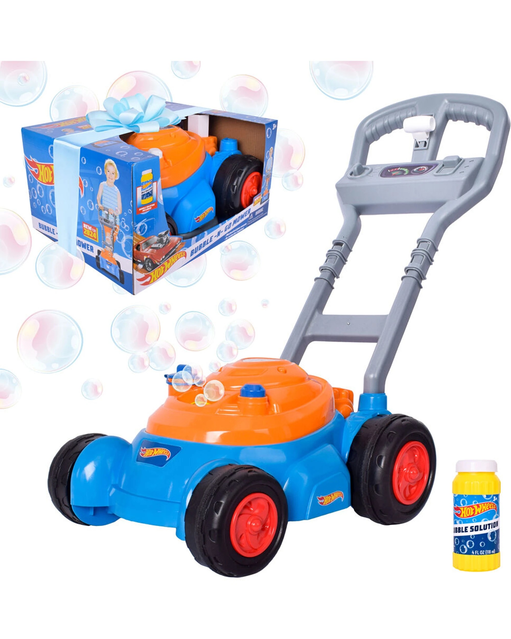 2 Hot Wheels Bubble N Go Mower Automatic Bubbles Kids Outdoor Toy - Multi, 2 of 8