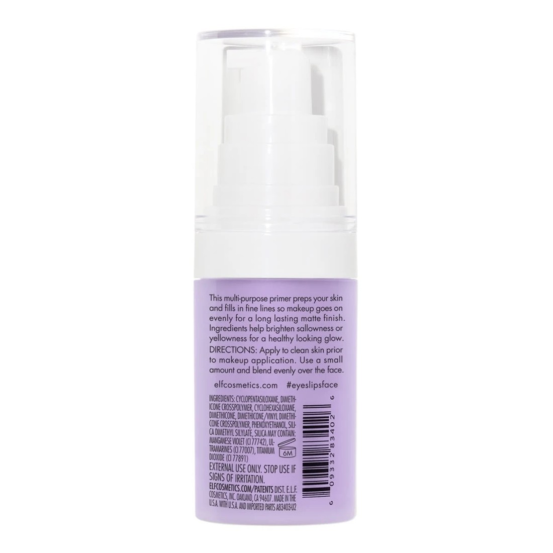 3 e.l.f. Mineral Infused Face Primer - Brightening Lavender, 3 of 4