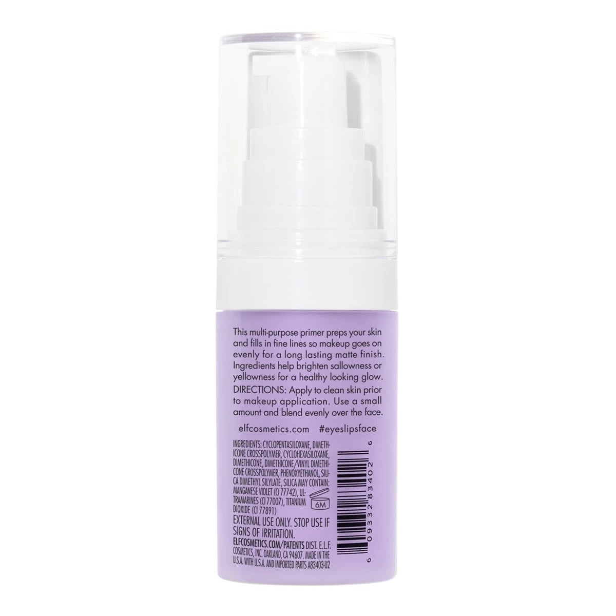 3 e.l.f. Mineral Infused Face Primer - Brightening Lavender, 3 of 4