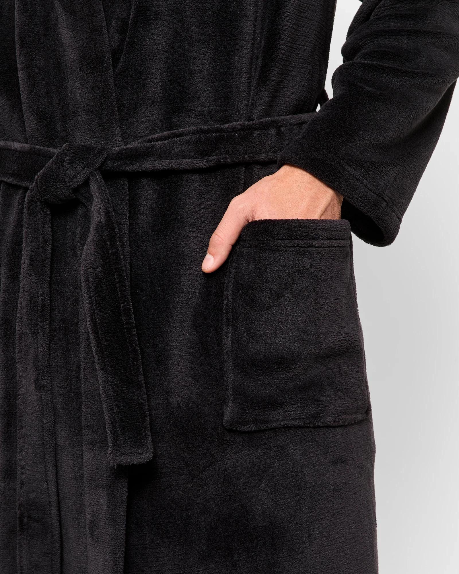 5 Target Coral Fleece Robe BLACK, 5 of 5