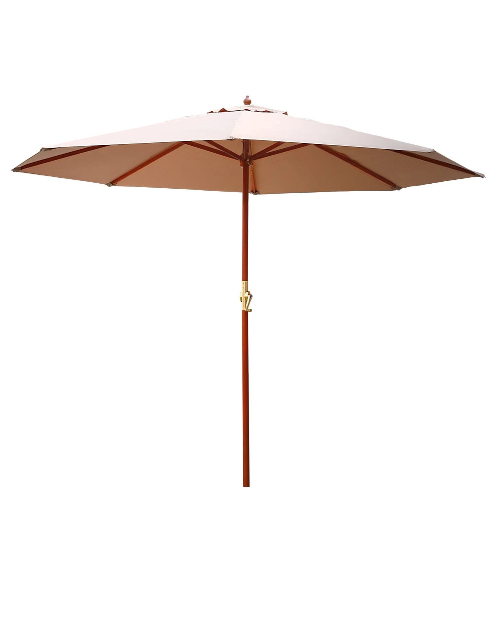 1 Instahut 3m Outdoor Umbrella Pole Umbrellas Beach Garden Sun Stand Patio - Beige, 1 of 5