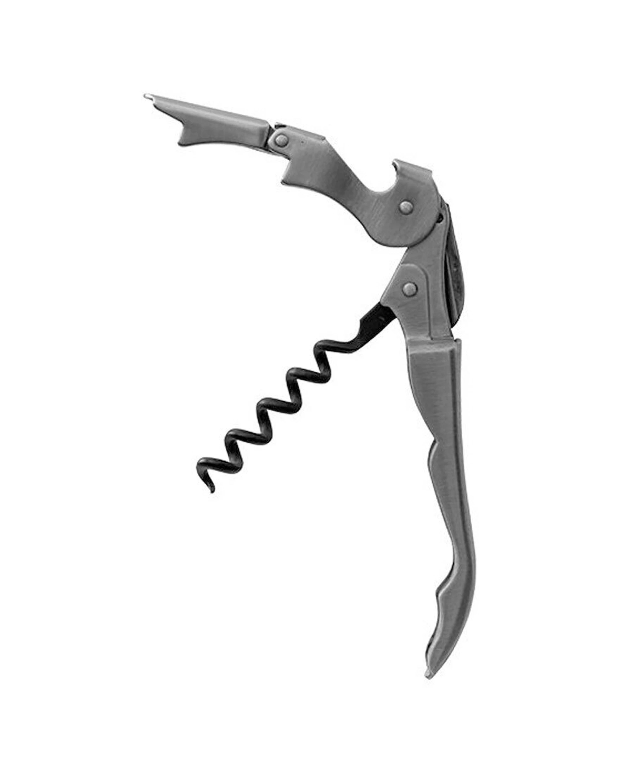 1 Avanti Waiters Friend Bottle Opener Corkscrew Durable Metal Construction - Metallic, 1 of 1