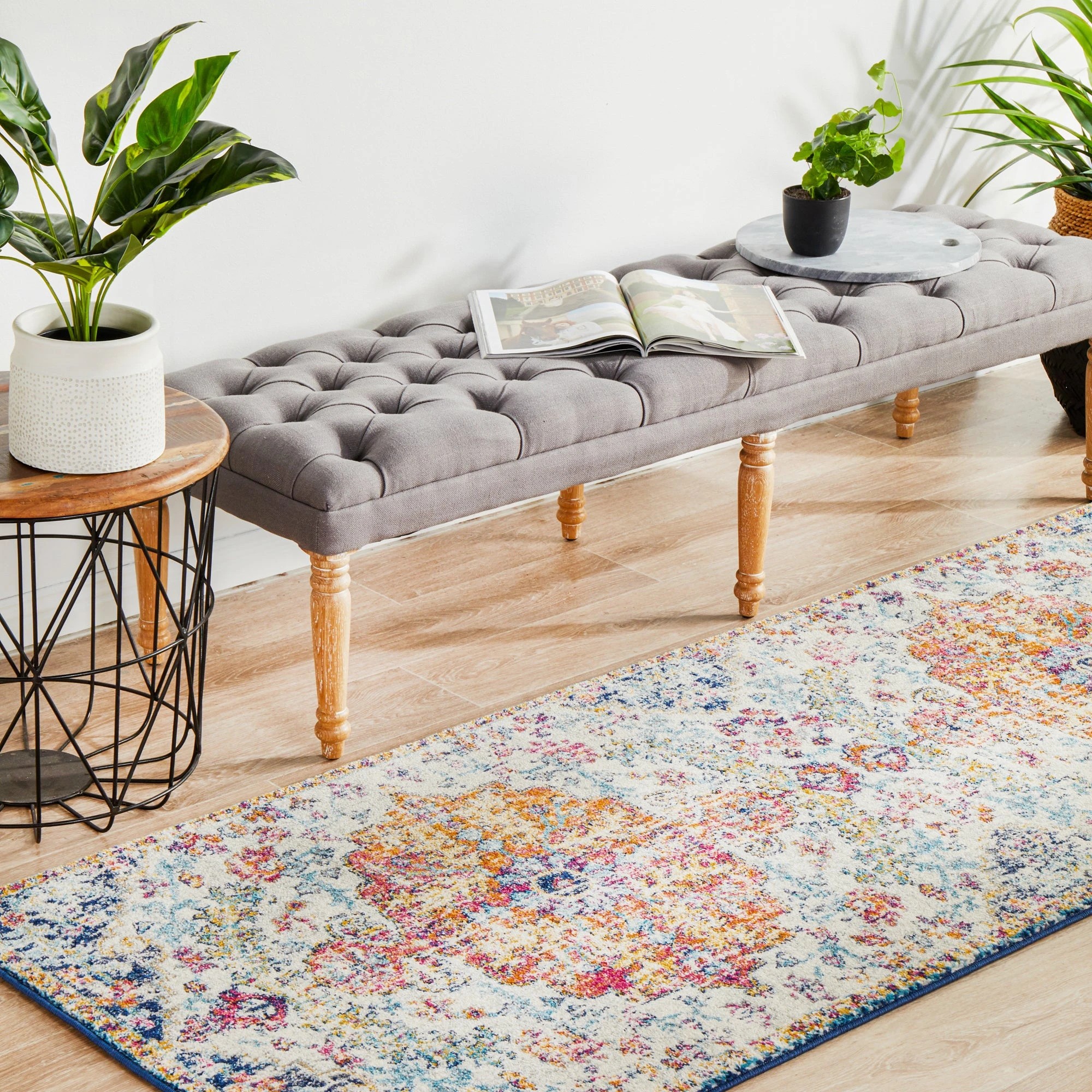 3 Common Ground Rugs Encore 254 500x80cm - Extra Large Runner Rug - White, 3 of 9