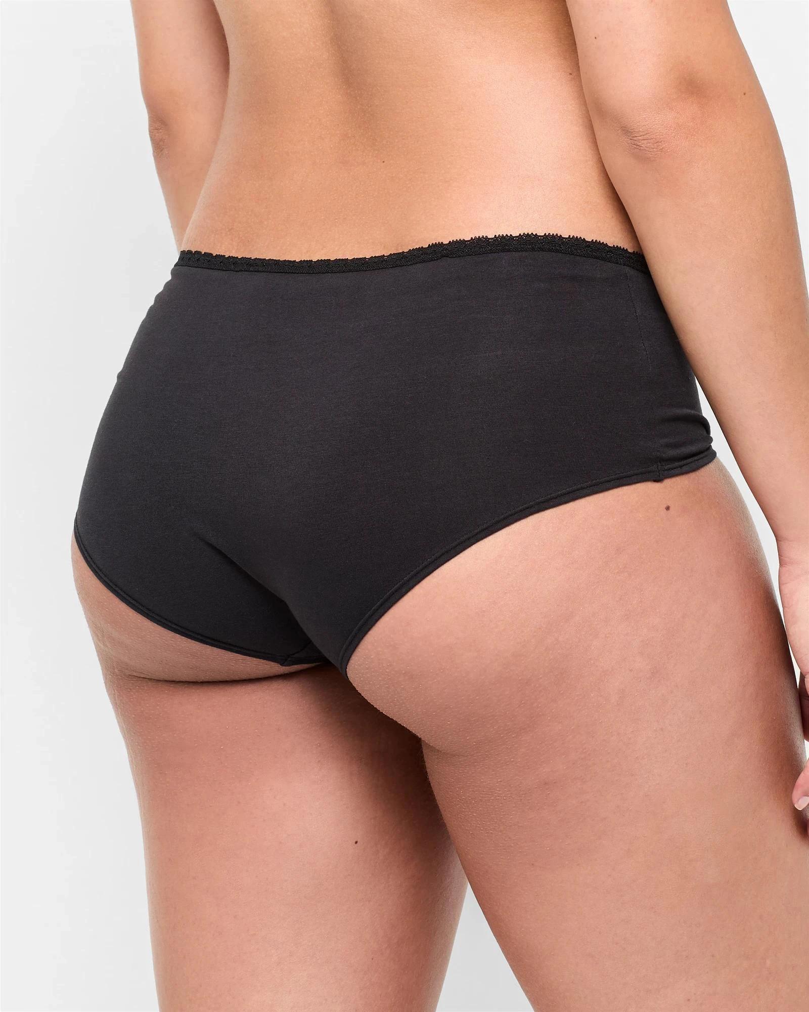 4 Target Woman Maternity Organic Cotton 2 Pack Hipster Under The Belly Briefs BLACK/BARE BEAUTY, 4 of 4