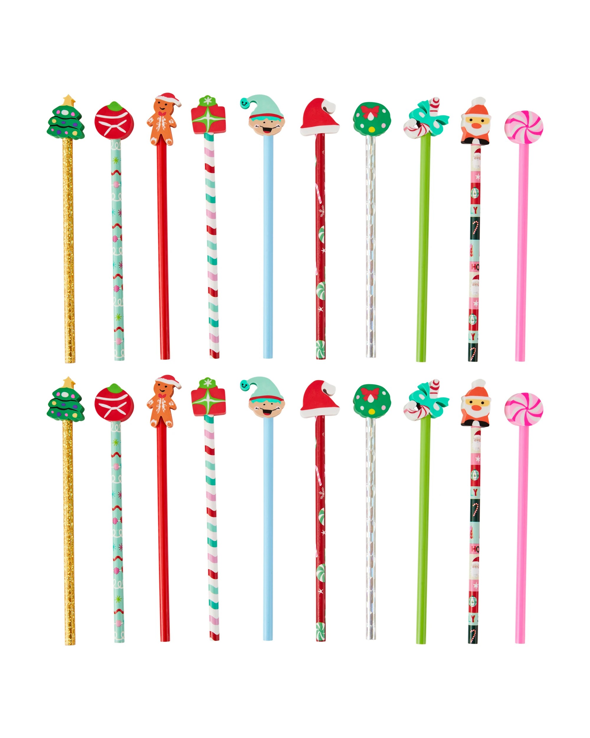 2 Christmas Pencil and Eraser Set, 2 of 4