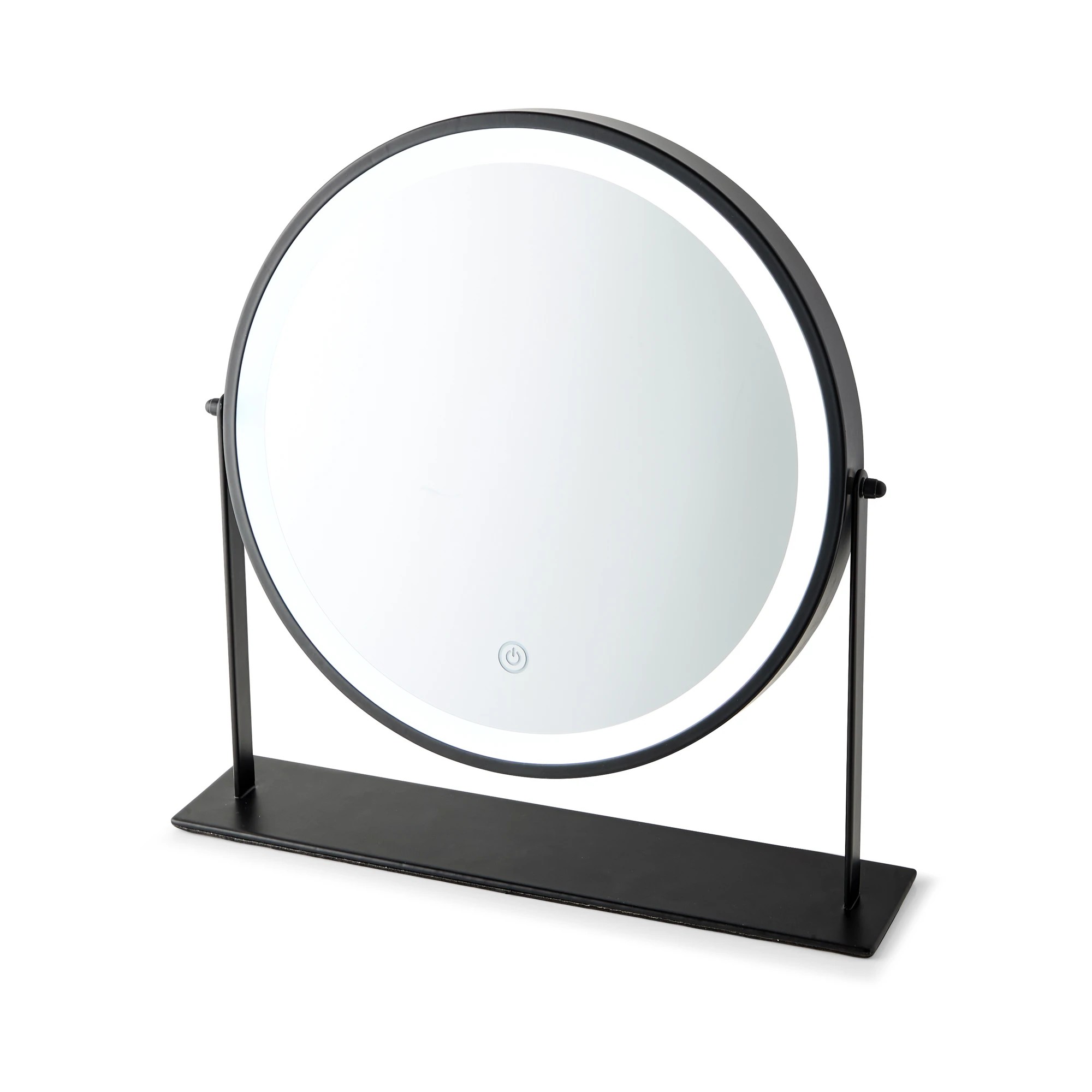 4 Round LED Mirror - Black, 4 of 10