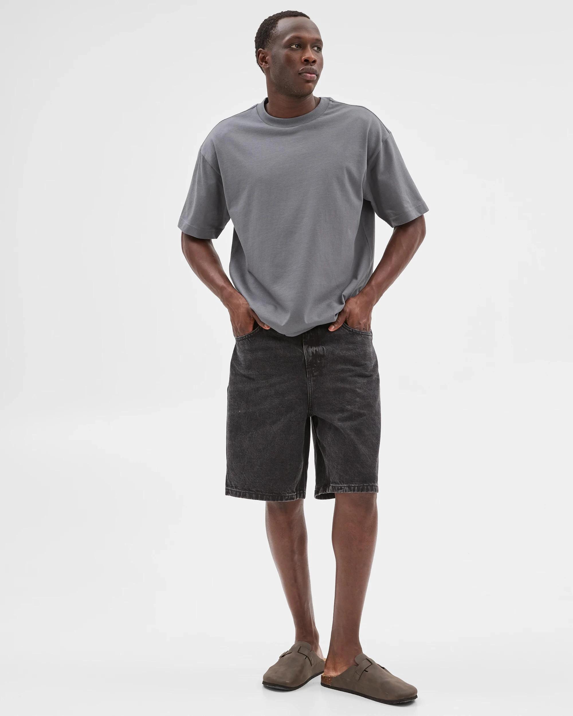 3 Loose Denim Shorts - Commons BLACKWASH, 3 of 6