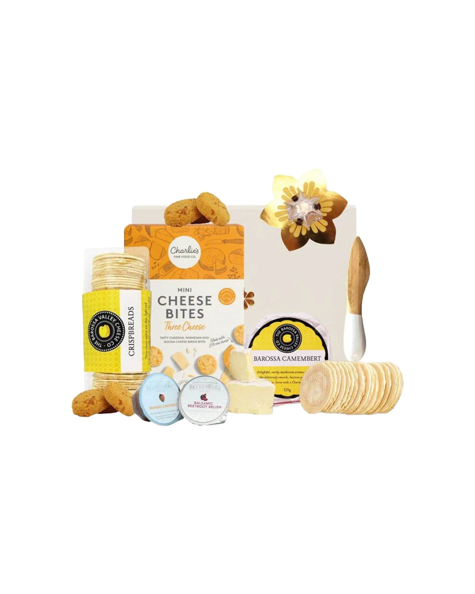 1 Edible Blooms Cheese Gift Box With Barossa Camembert Wooden Board - Multi, 1 of 5