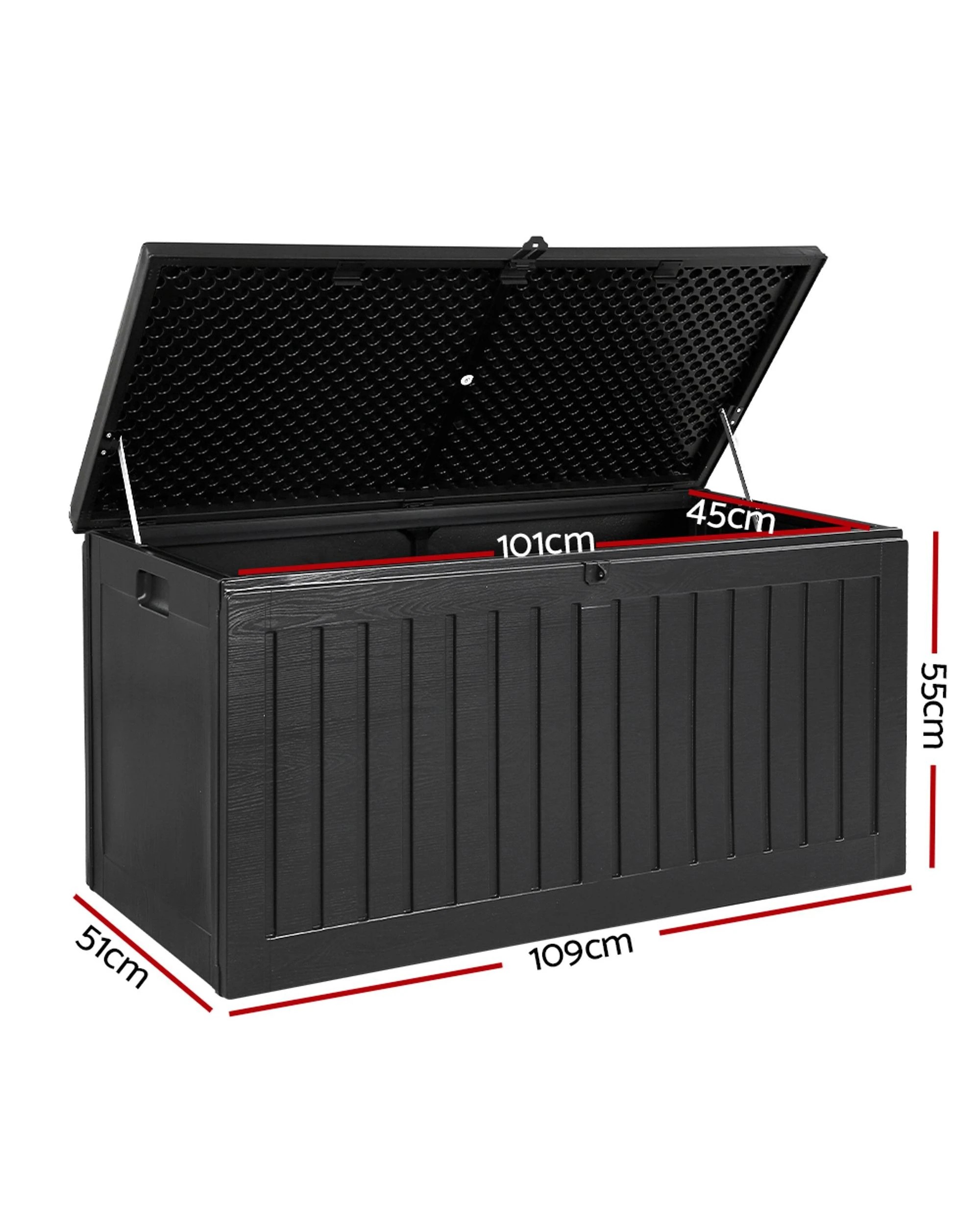 3 Gardeon Outdoor Storage Box 270l Container
 - Black, 3 of 3