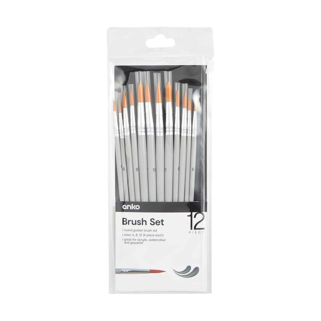 1 12 Piece Brush Set - Round, 1 of 3