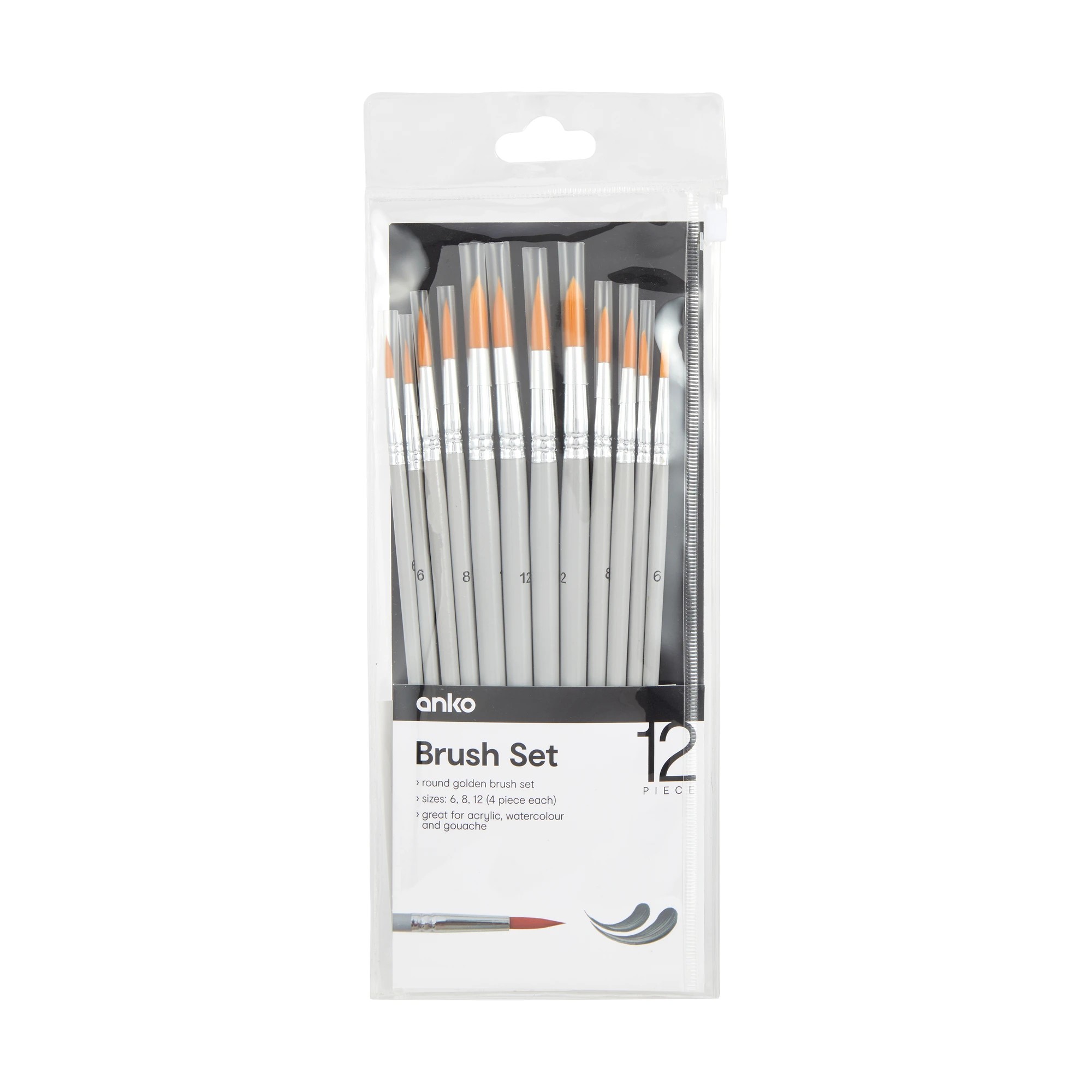 1 12 Piece Brush Set - Round, 1 of 3